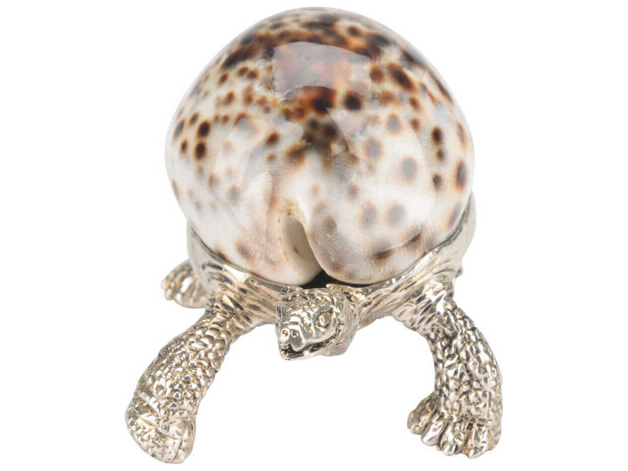 Chelsea House Silver Plated Jade Turbo Turtle Paperweight