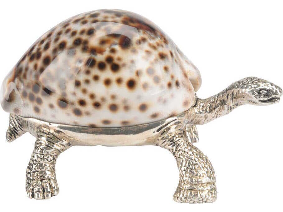 Chelsea House Silver Plated Jade Turbo Turtle Paperweight