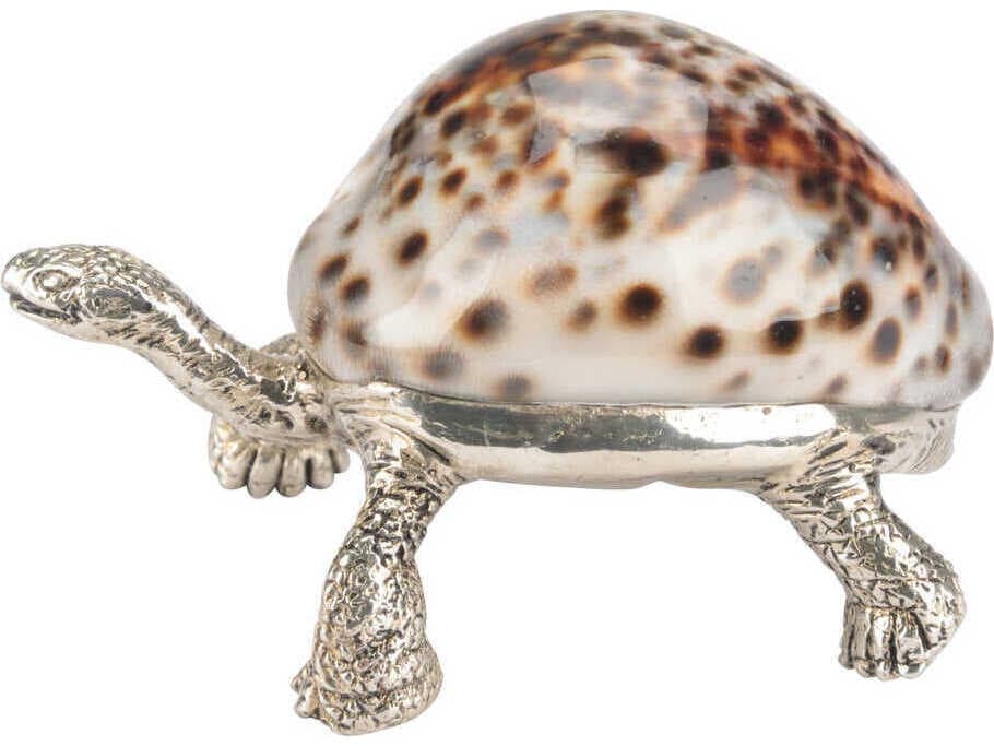 Chelsea House Silver Plated Jade Turbo Turtle Paperweight
