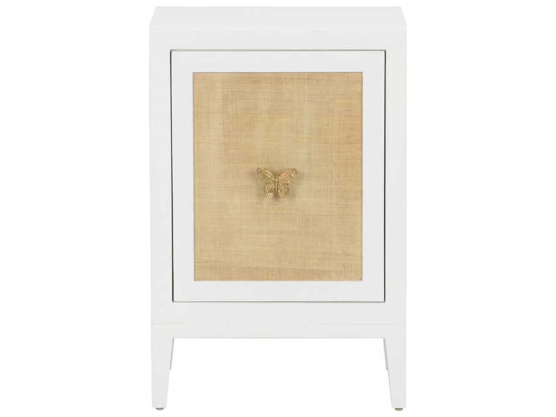 Chelsea House Mariposa Rectangular Wood White End Table