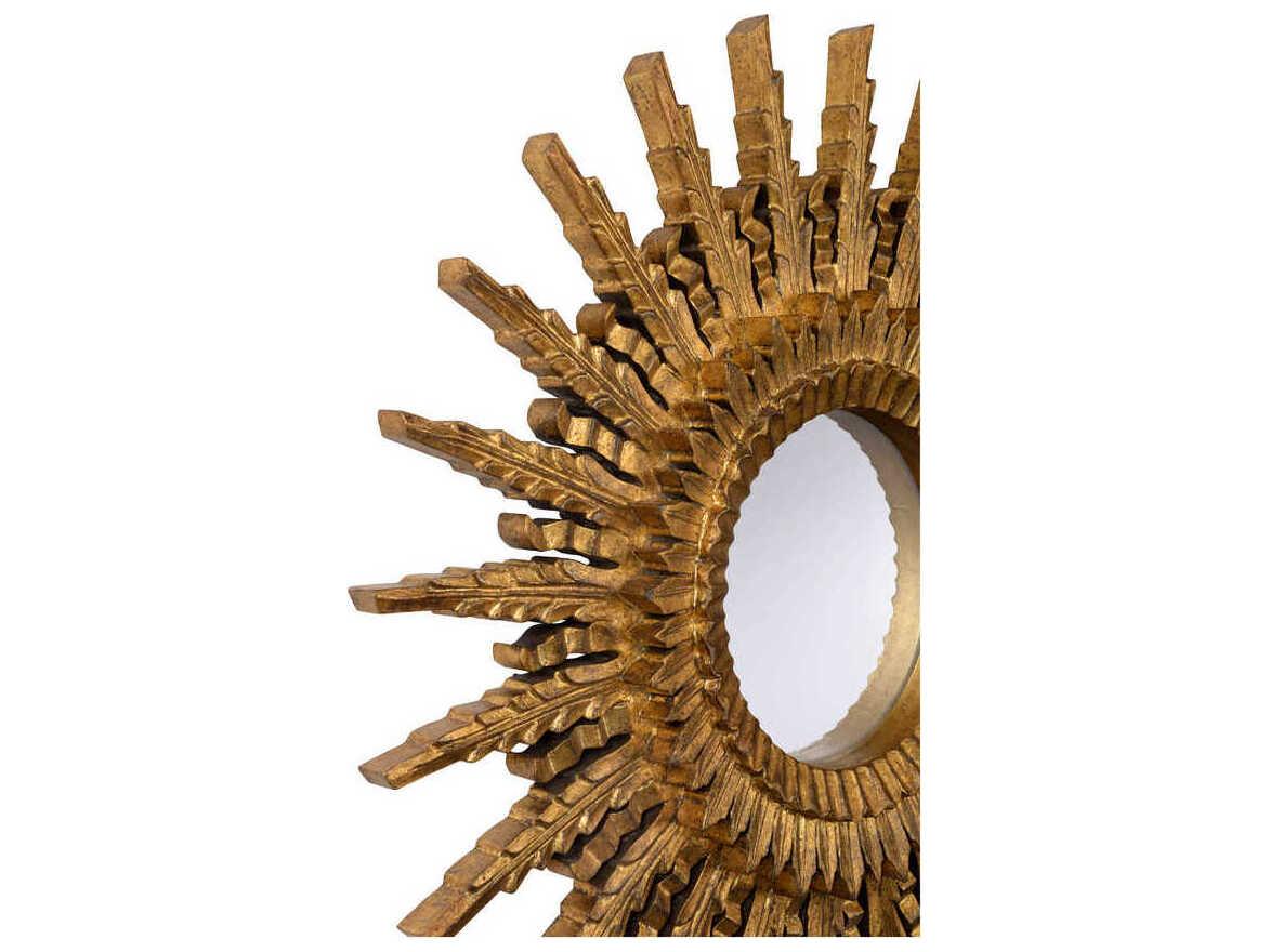 Chelsea House Illuminate Antique Gold Sunburst Wall Mirror