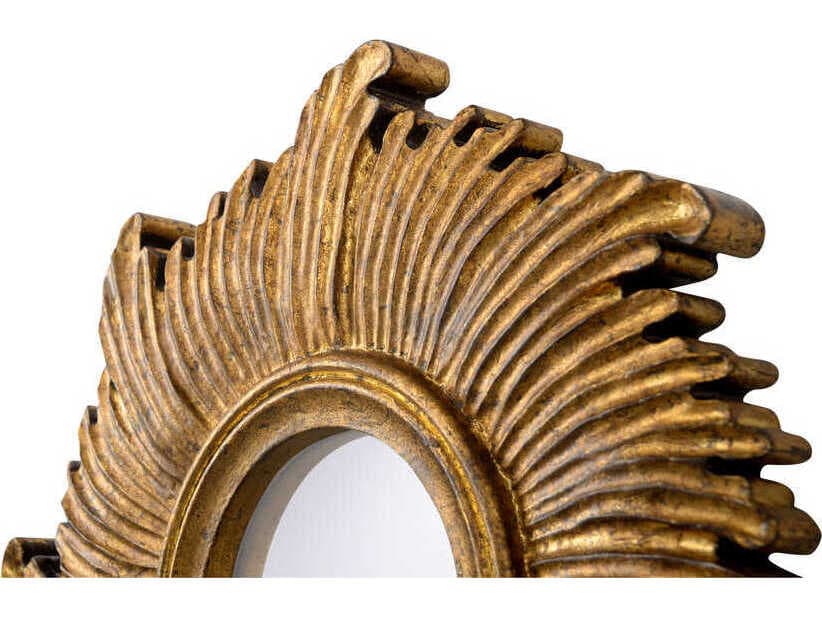 Chelsea House Daybreak Antique Gold Sunburst Wall Mirror