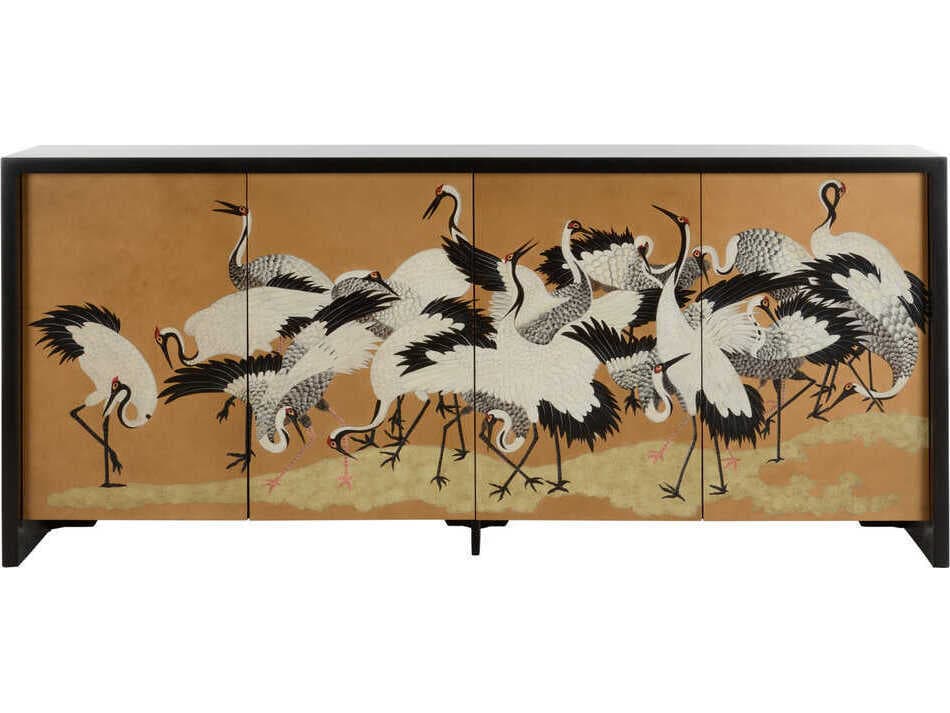 Chelsea House Crane 86" Black Sideboard