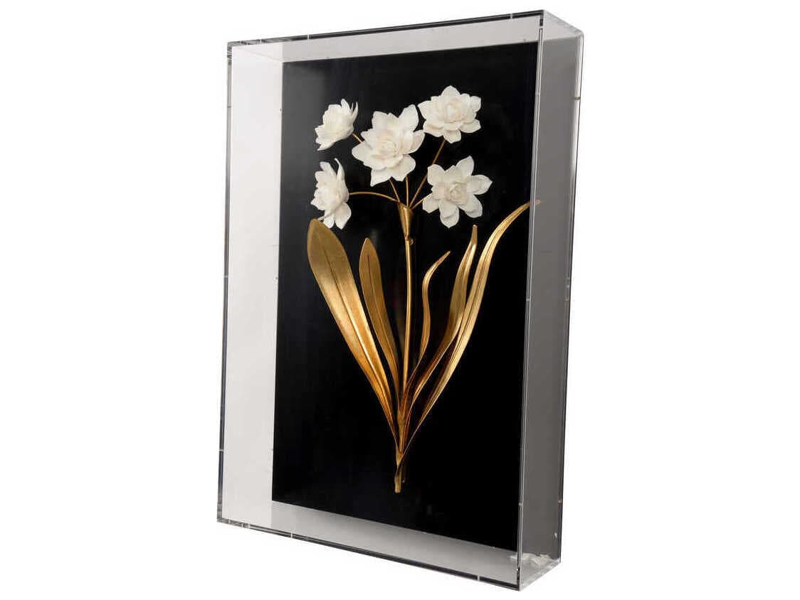 Chelsea House Porcelain Flower Black-D Shadow Box