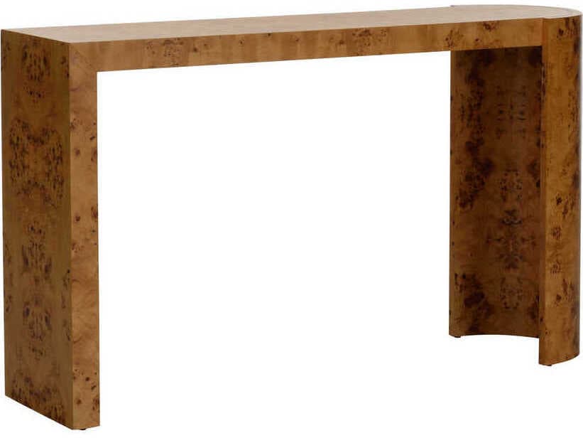 Chelsea House Carnegie Rectangular Wood Burl Console Table