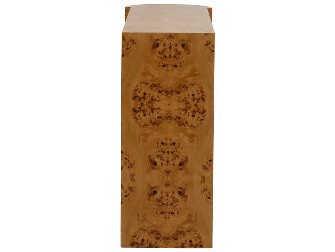 Chelsea House Carnegie Rectangular Wood Burl Console Table