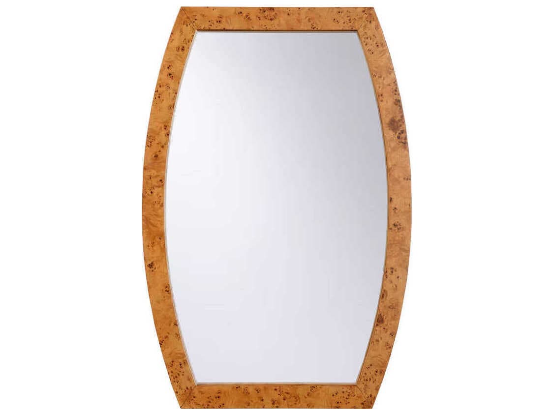 Chelsea House Hewett Dark Burlwood Rectangular Wall Mirror