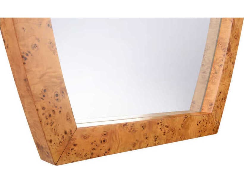 Chelsea House Hewett Dark Burlwood Rectangular Wall Mirror