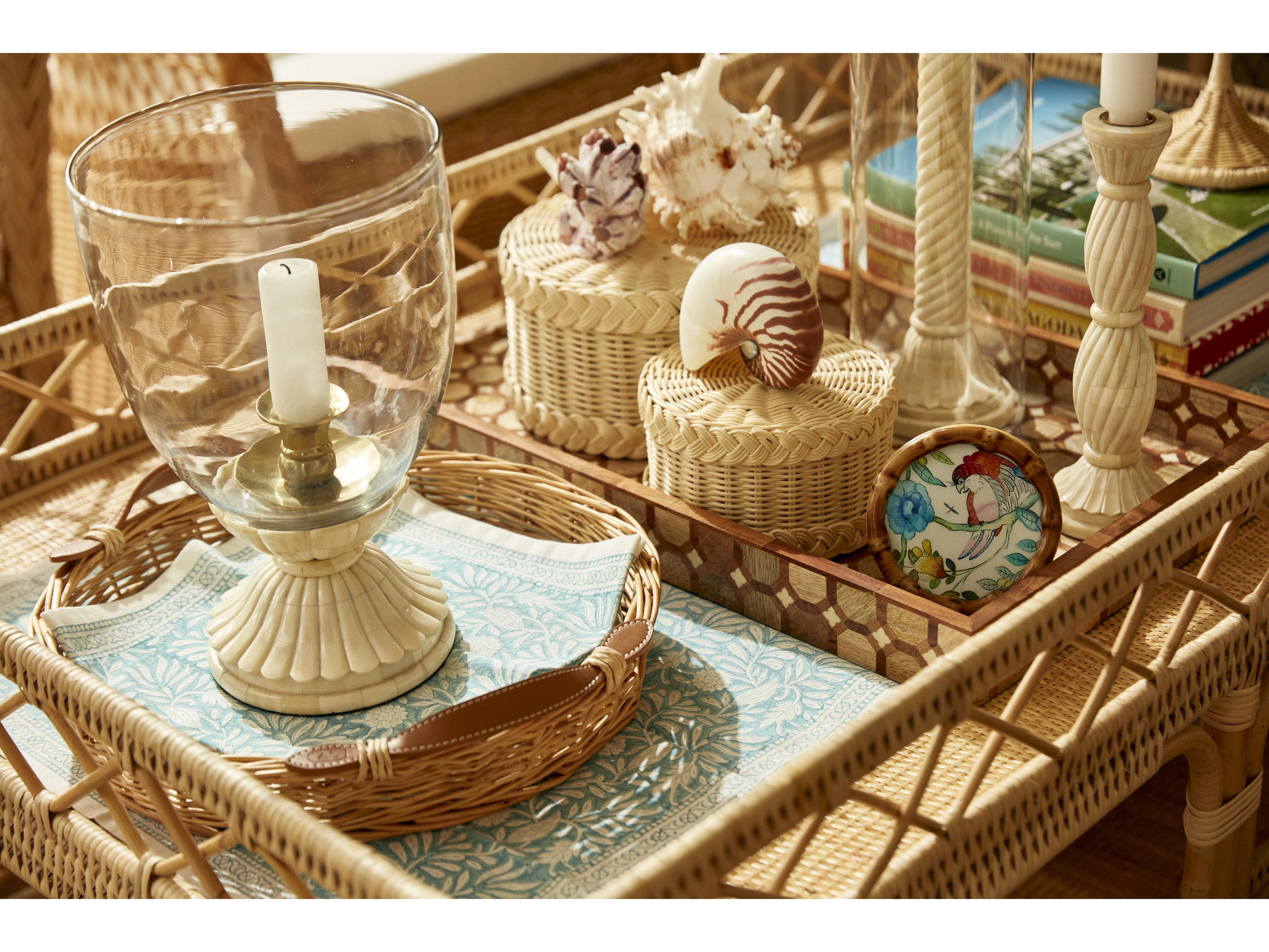 Chelsea House Amanda Lindroth White Clear Candle Holder