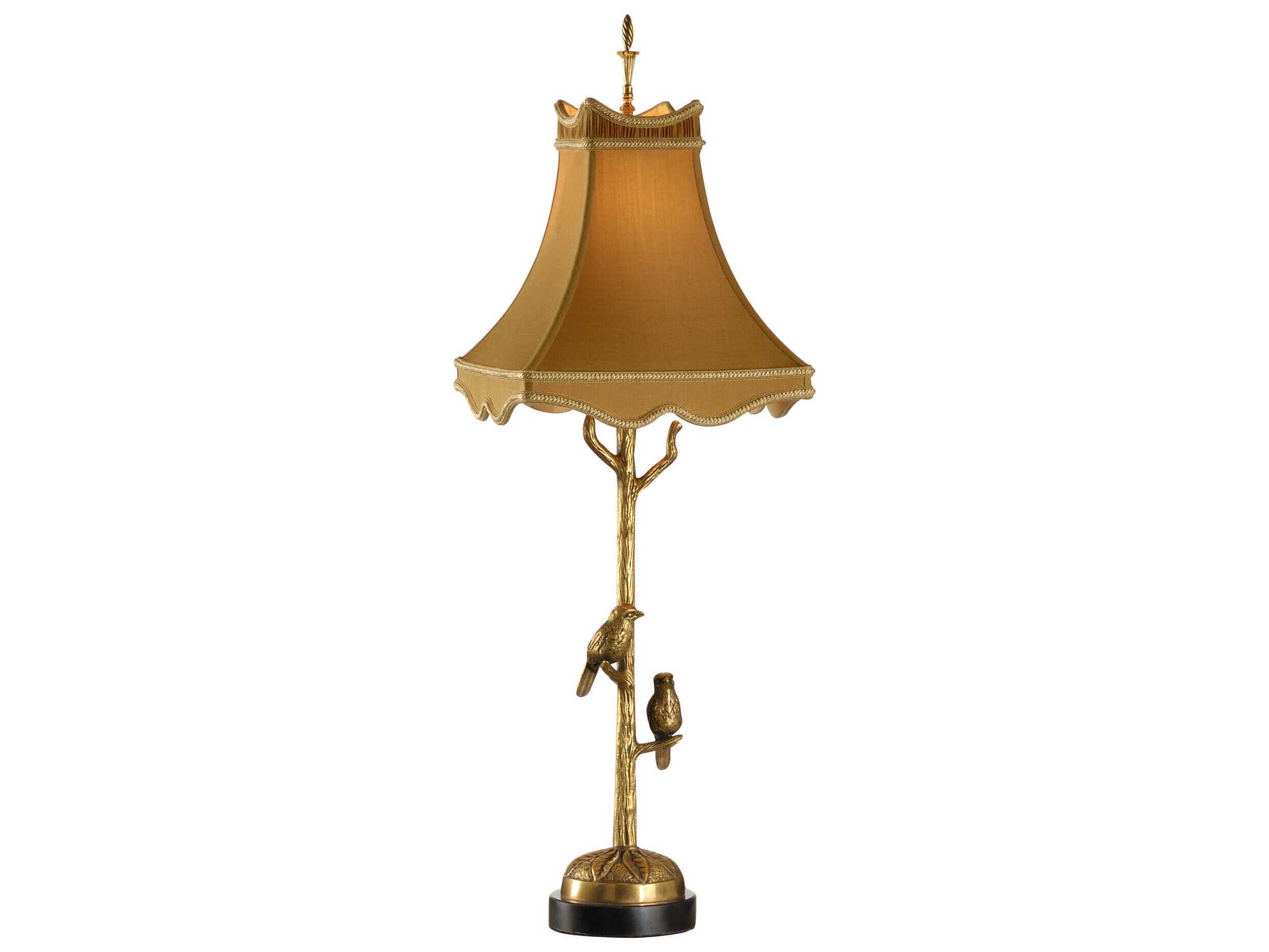 Chelsea House Twin Sparrows Gold Brass Table Lamp