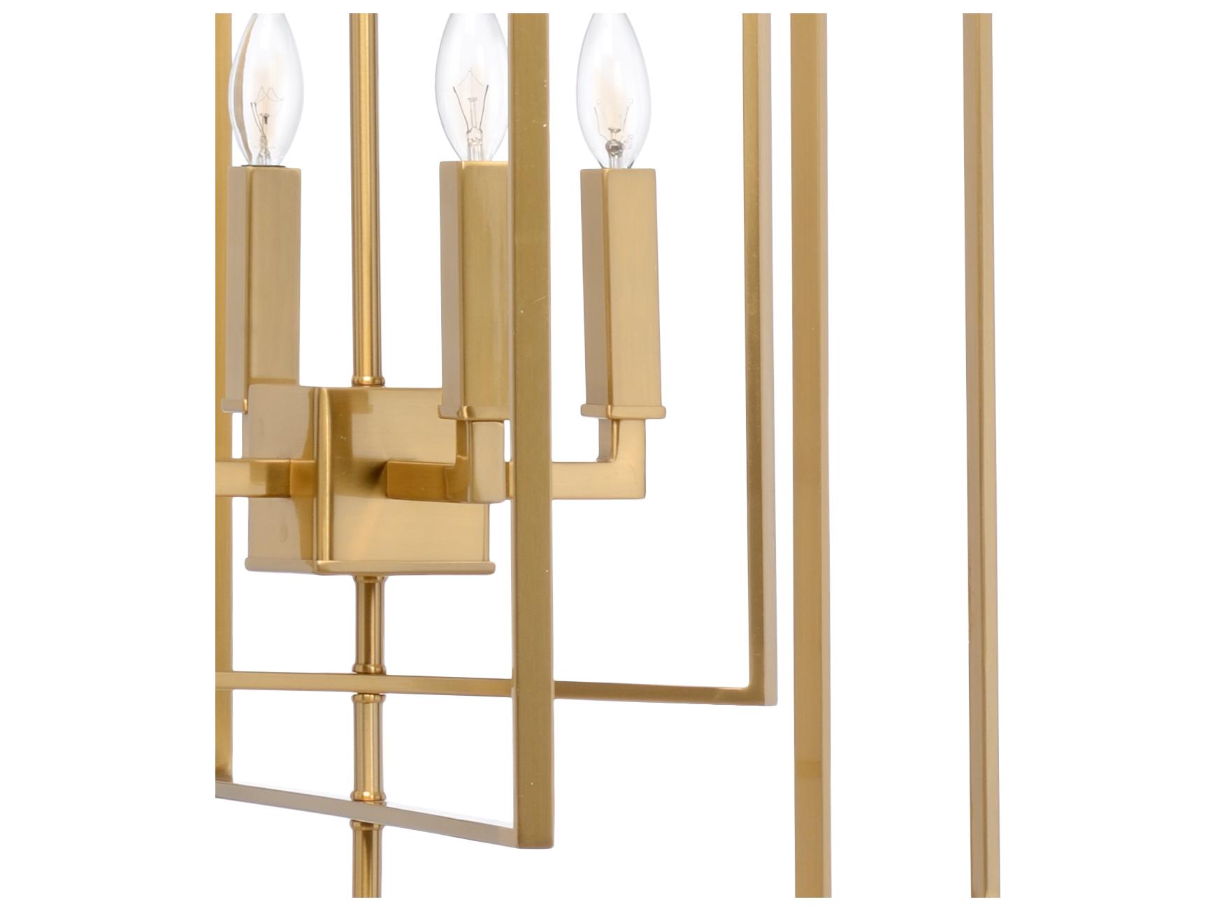 Chelsea House Lisa Kahn Gold Brass Geometric Chandelier