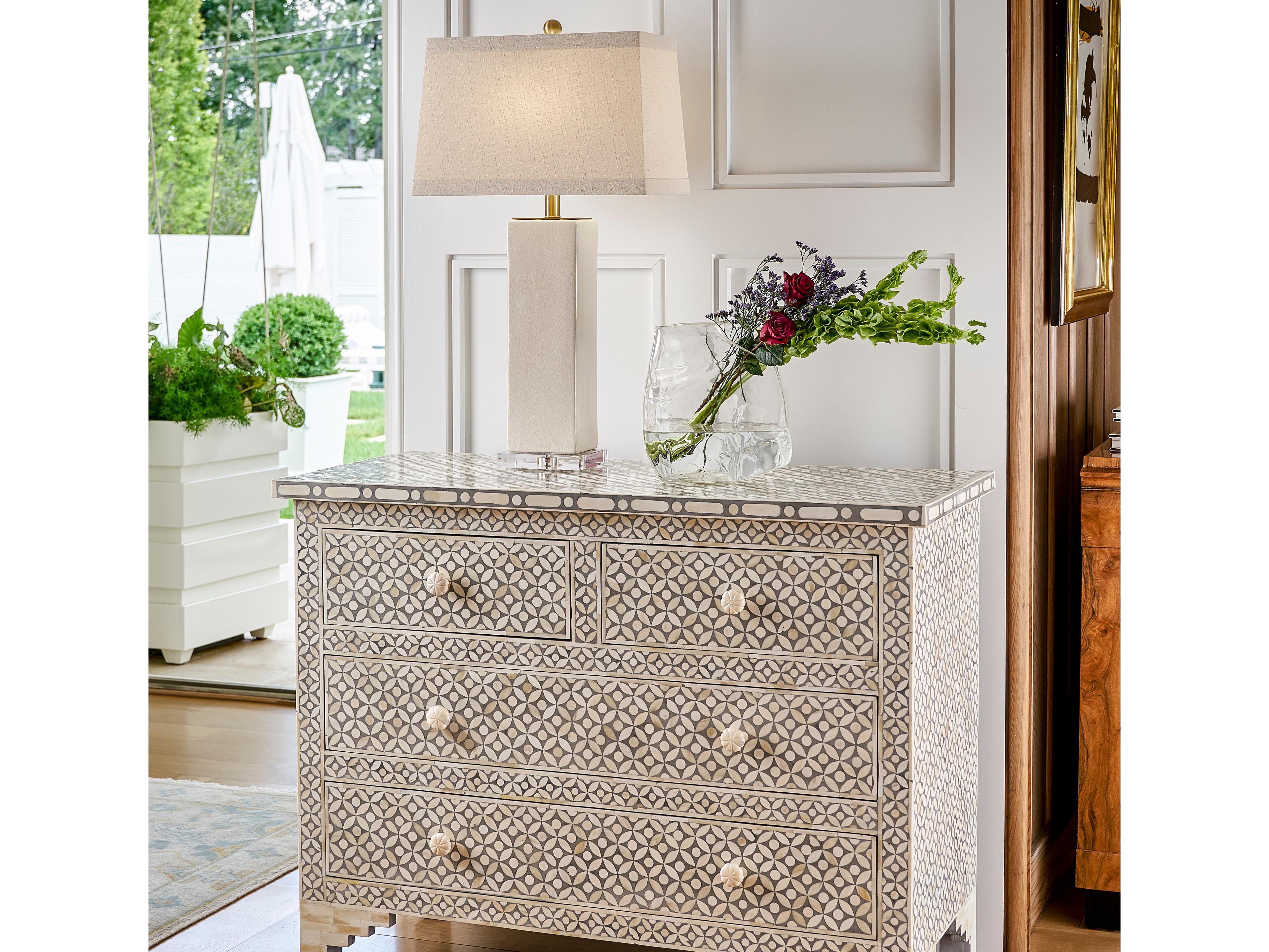 Chelsea House Becker Vase White Gold Table Lamp - Cream