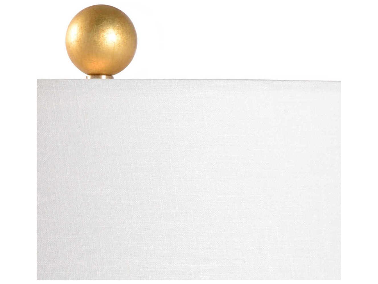 Chelsea House Blue White Glaze Antique Gold Leaf Buffet Lamp