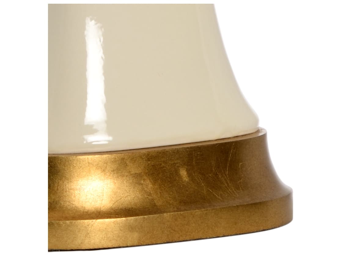 Chelsea House Pam Cain Hopper White Gold Table Lamp - Cream