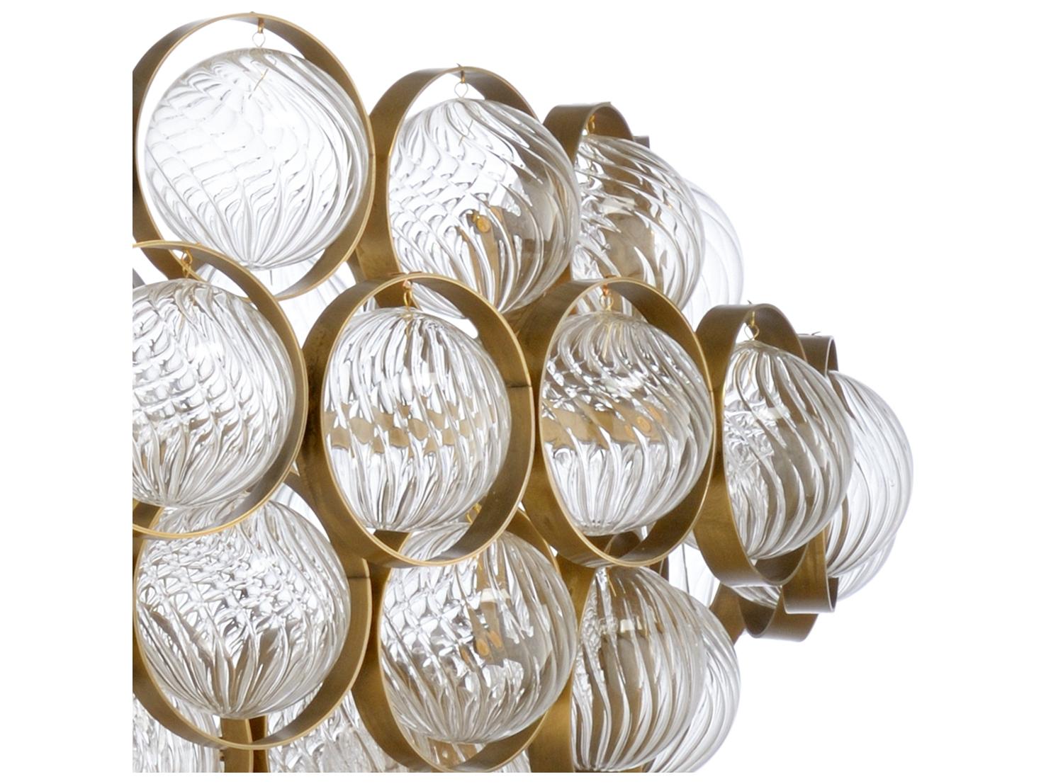 Chelsea House Gold Brass Glass Candelabra Chandelier