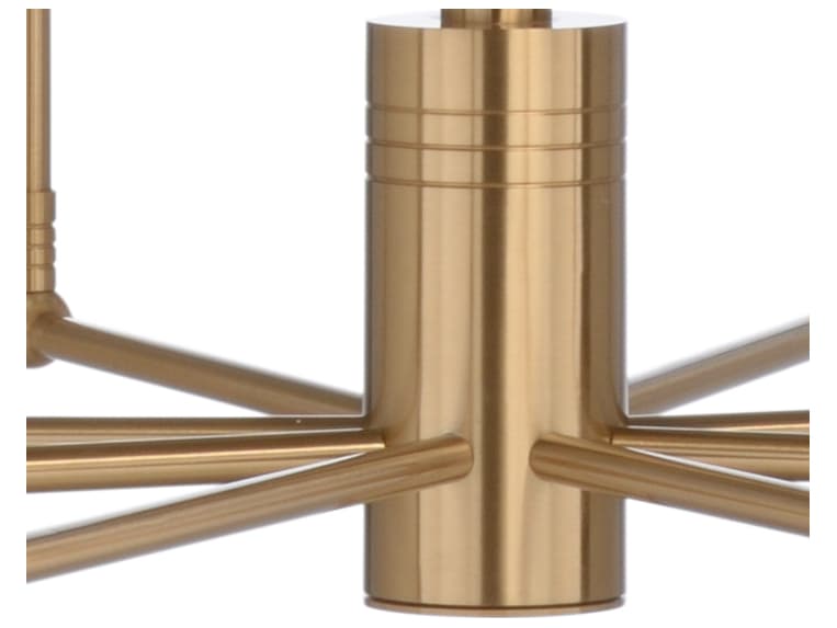 Chelsea House 8-Light Gold Brass Cylinder Tiered Chandelier