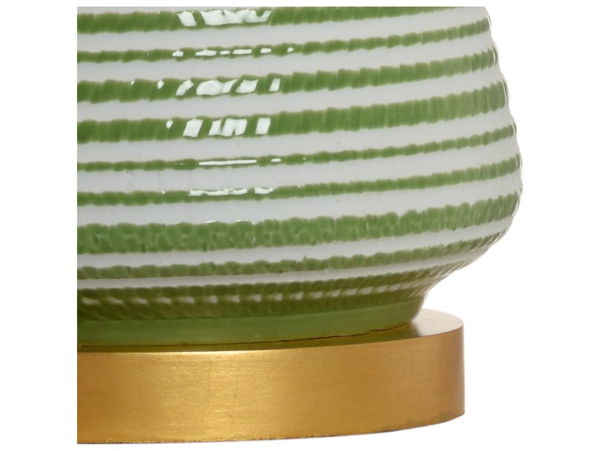 Chelsea House Beehive Green White Table Lamp -