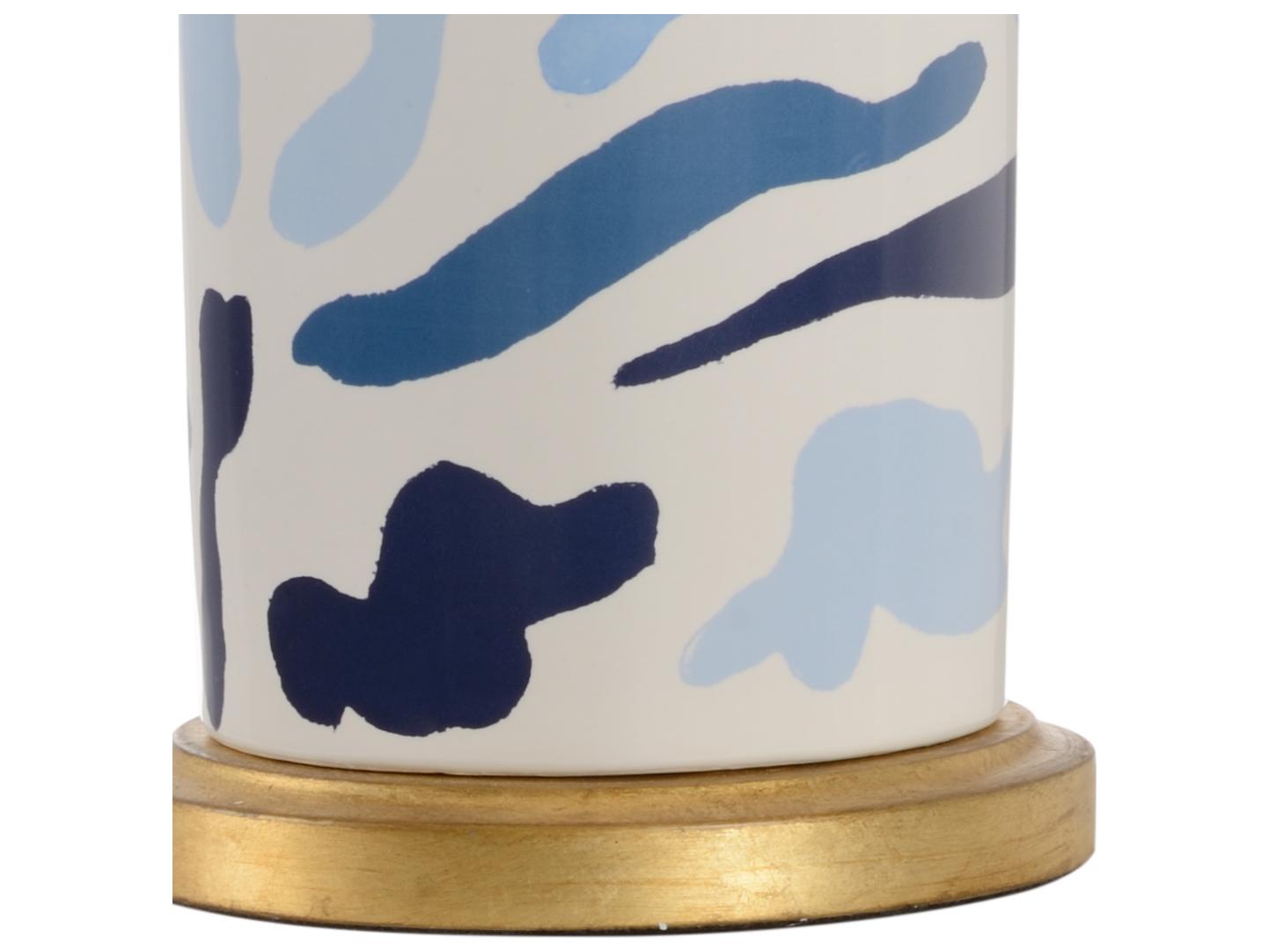 Chelsea House Jamie Merida Danton White Blues Table Lamp - Blue