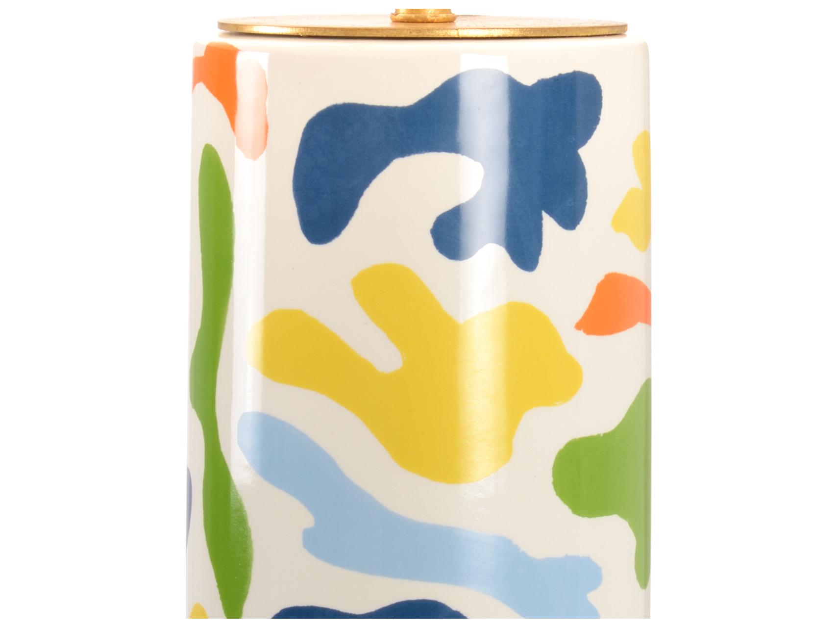 Chelsea House Jamie Merida Danton White Multi Green Table Lamp - Multicolor