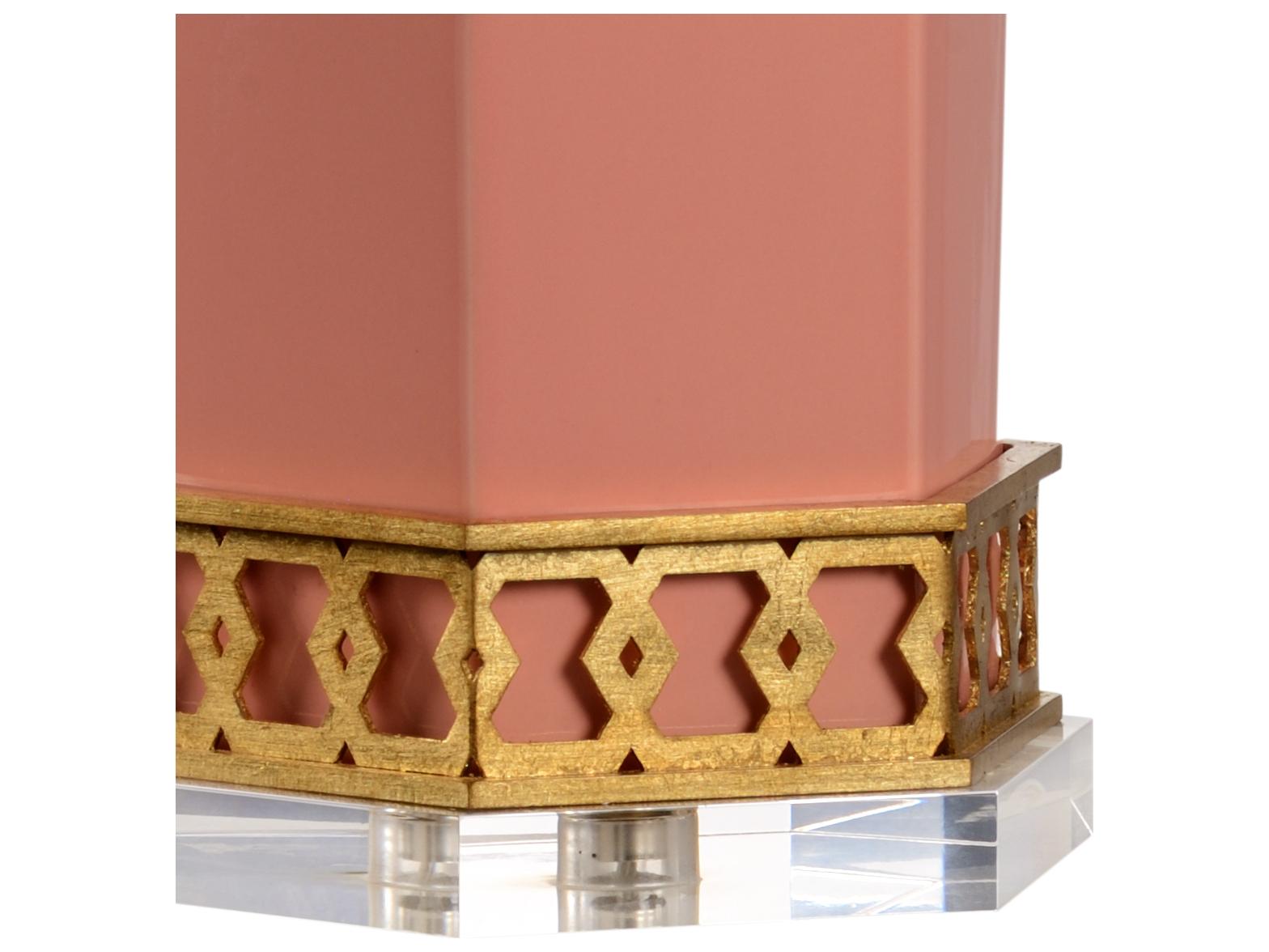 Chelsea House Shayla Copas Miriam Pink Gold Table Lamp - Coral