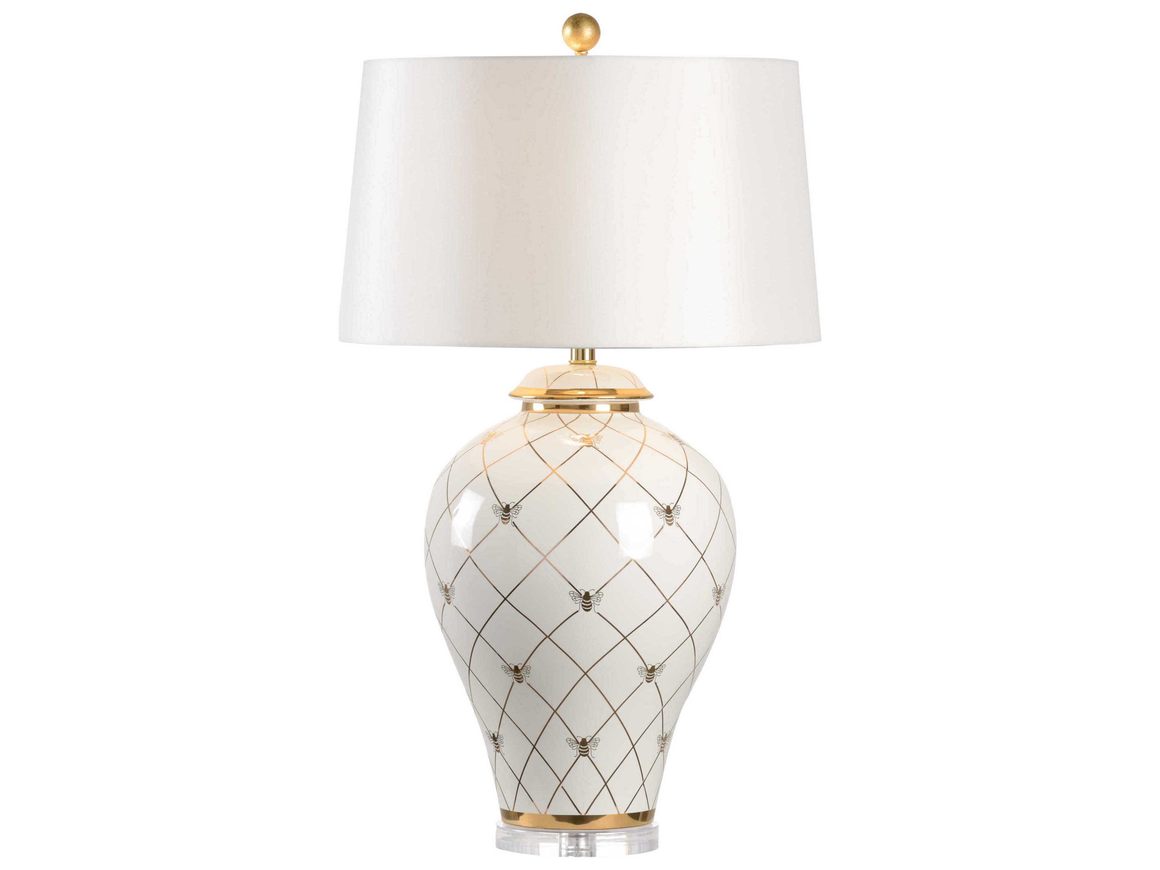 Chelsea House Ginger Jar White Gold Table Lamp