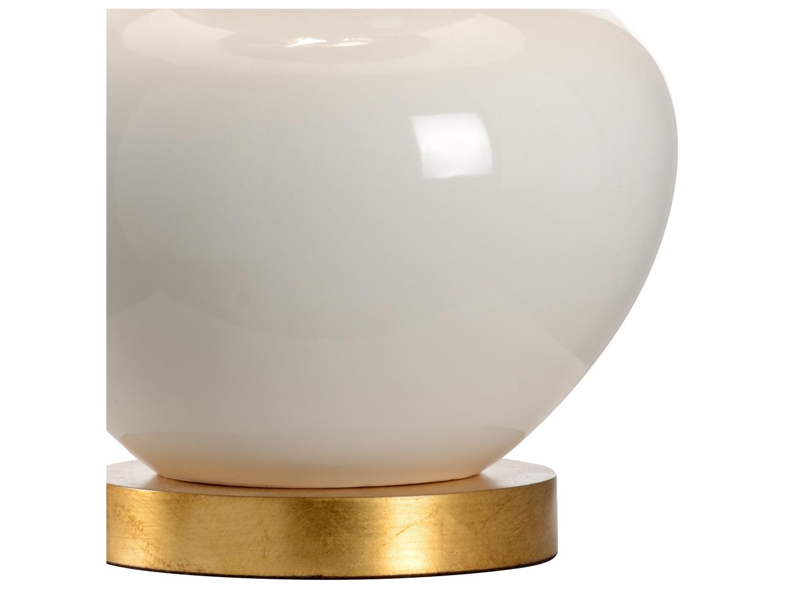 Chelsea House Gourd White Gold Table Lamp