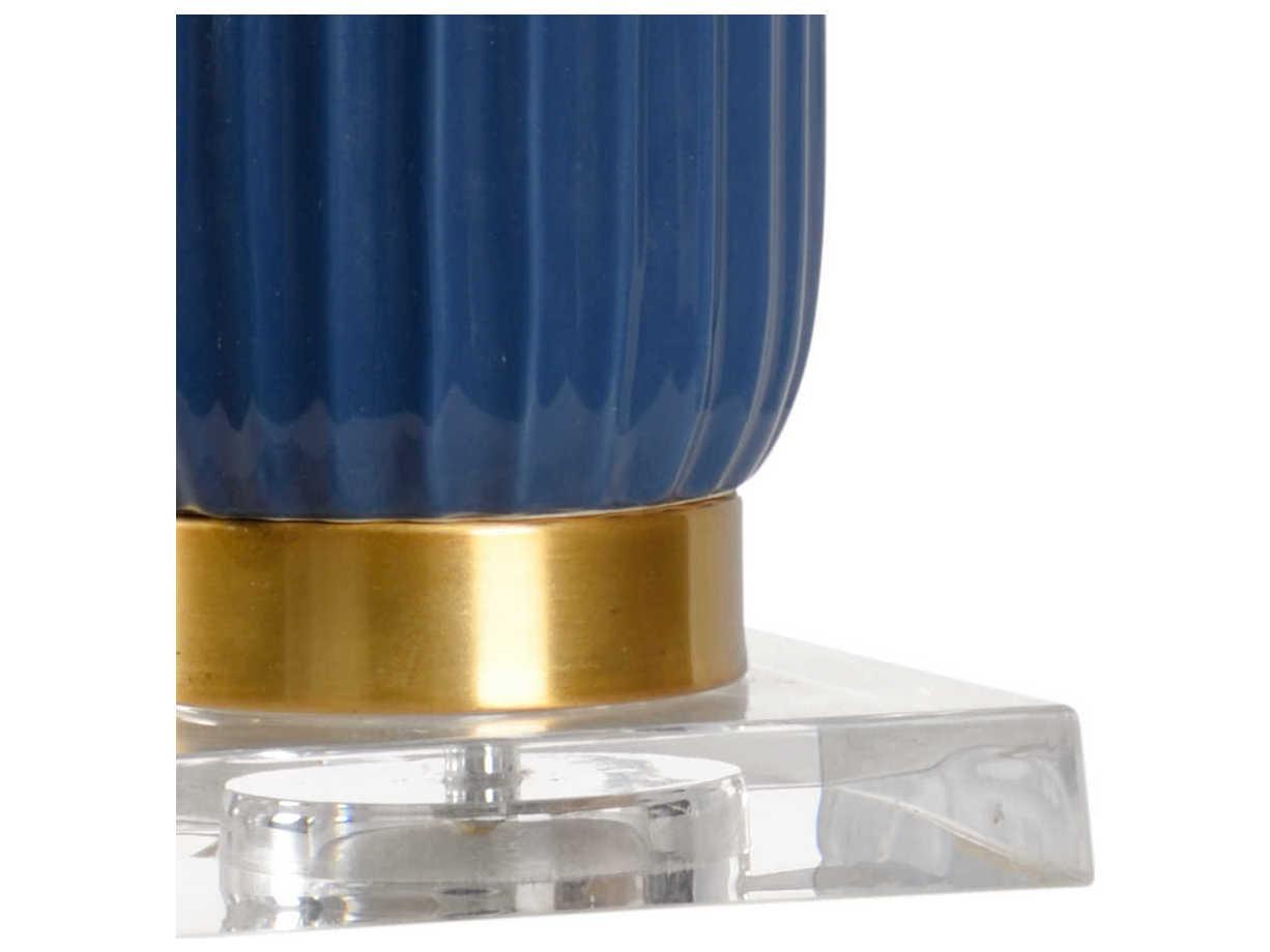 Chelsea House Blue Glaze Gold Buffet Lamp