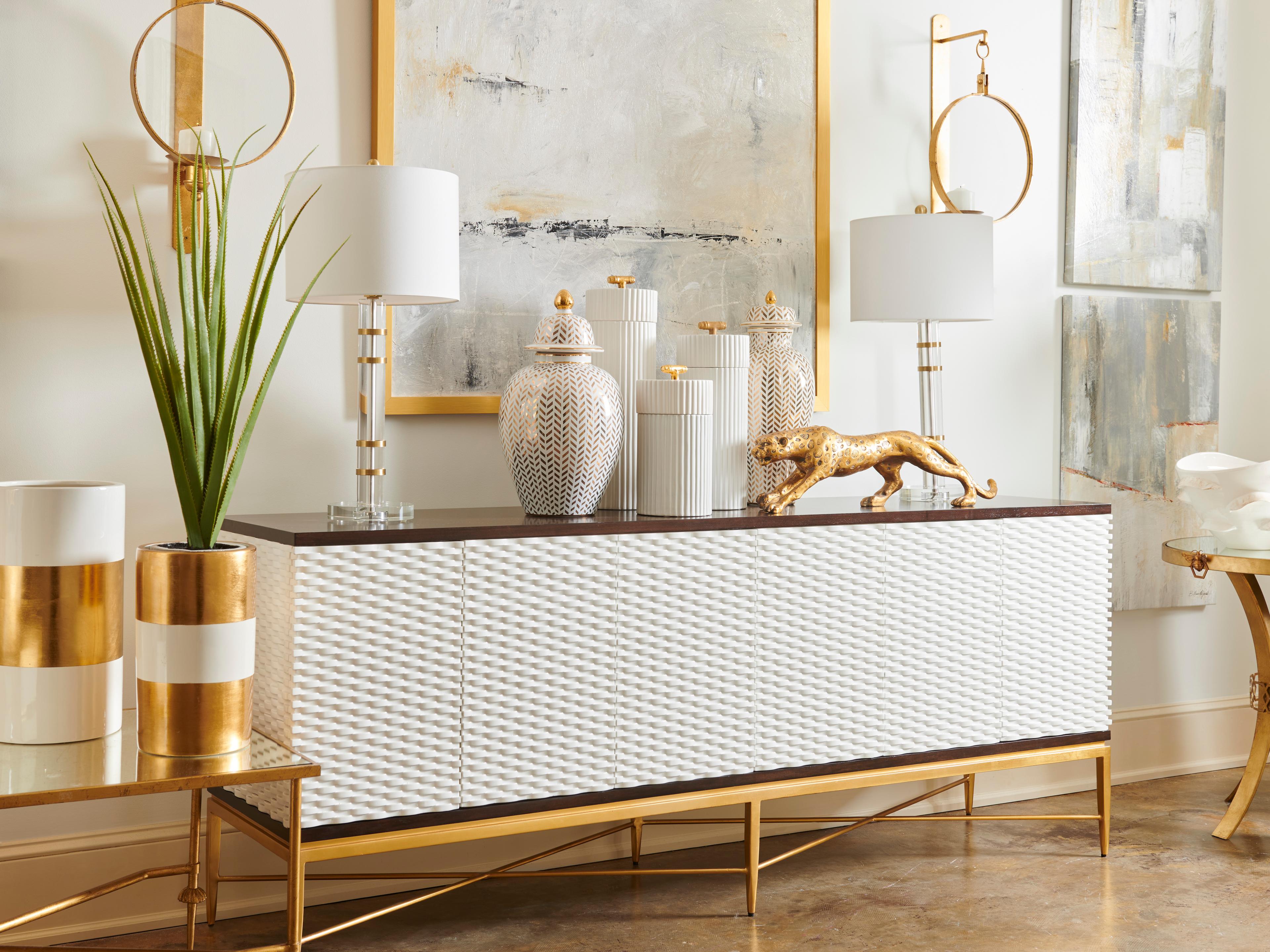 Chelsea House Jamie Merida Crystal Clear Gold Table Lamp