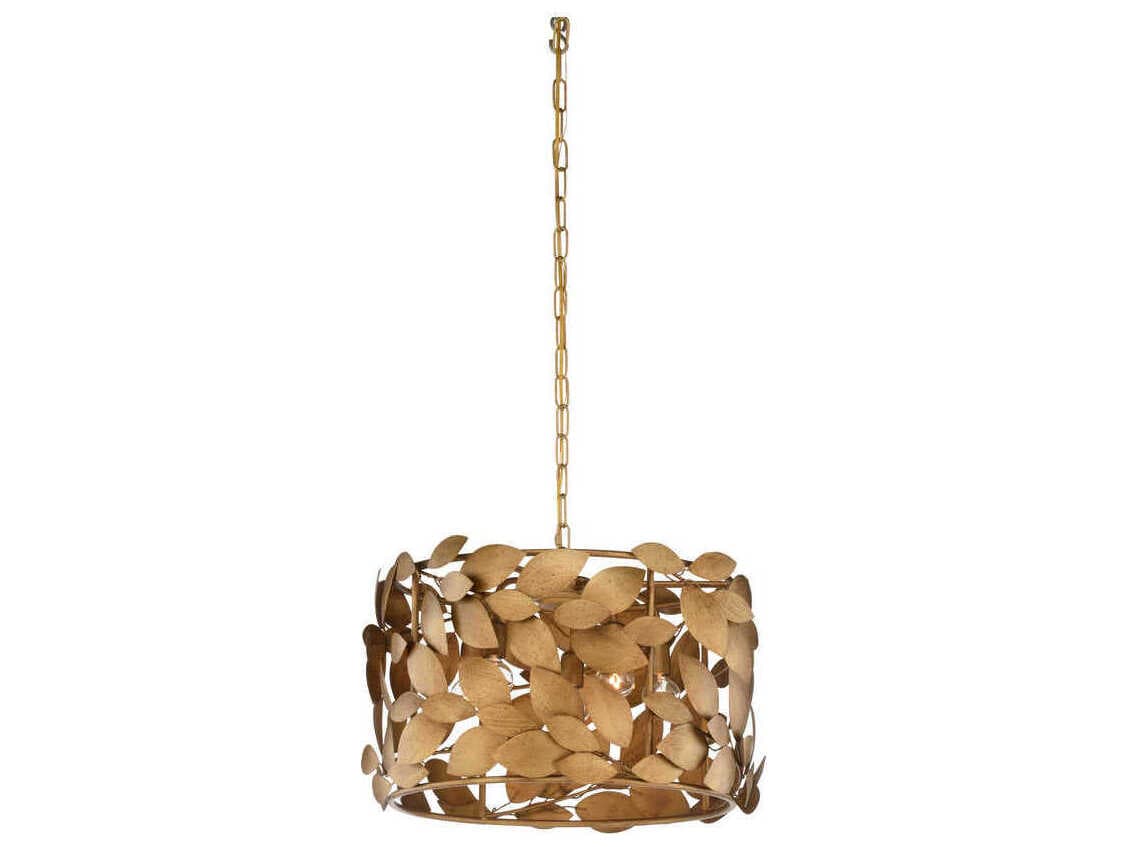Chelsea House Ficus 5-Light Antique Gold Chandelier