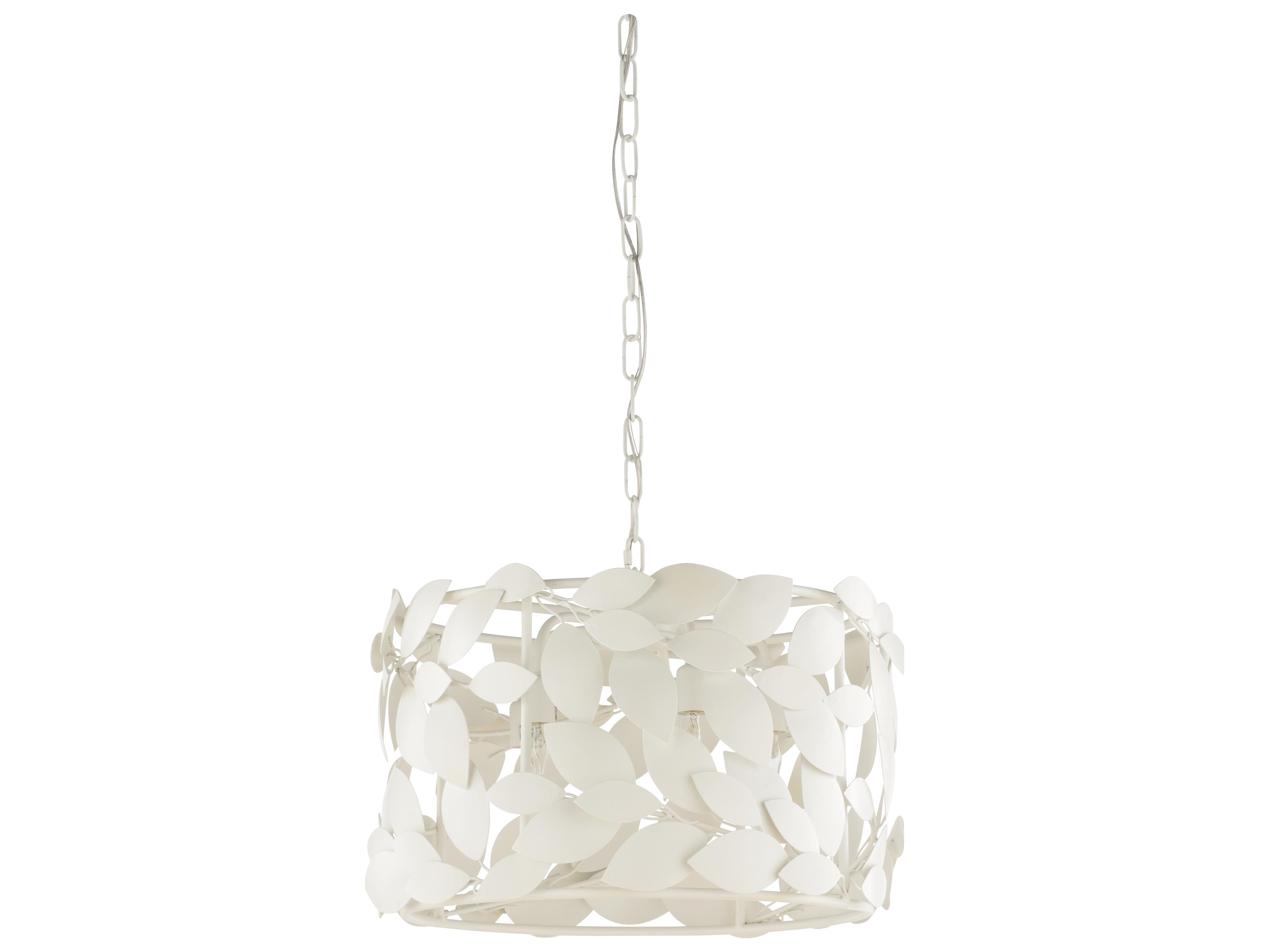 Chelsea House Jamie Merida 5-Light White Drum Chandelier