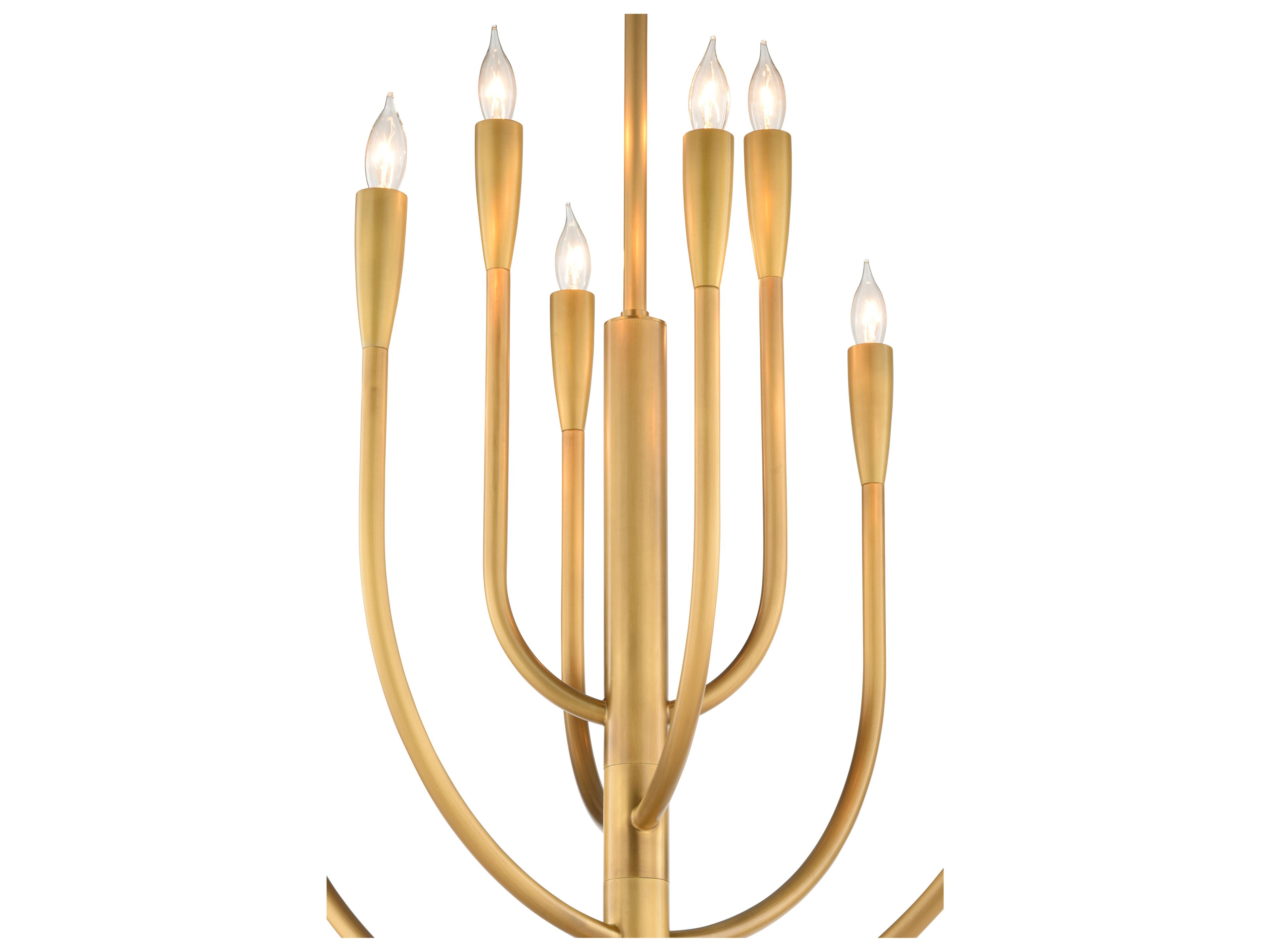 Chelsea House Misc 8-Light Gold Candelabra Tiered Chandelier
