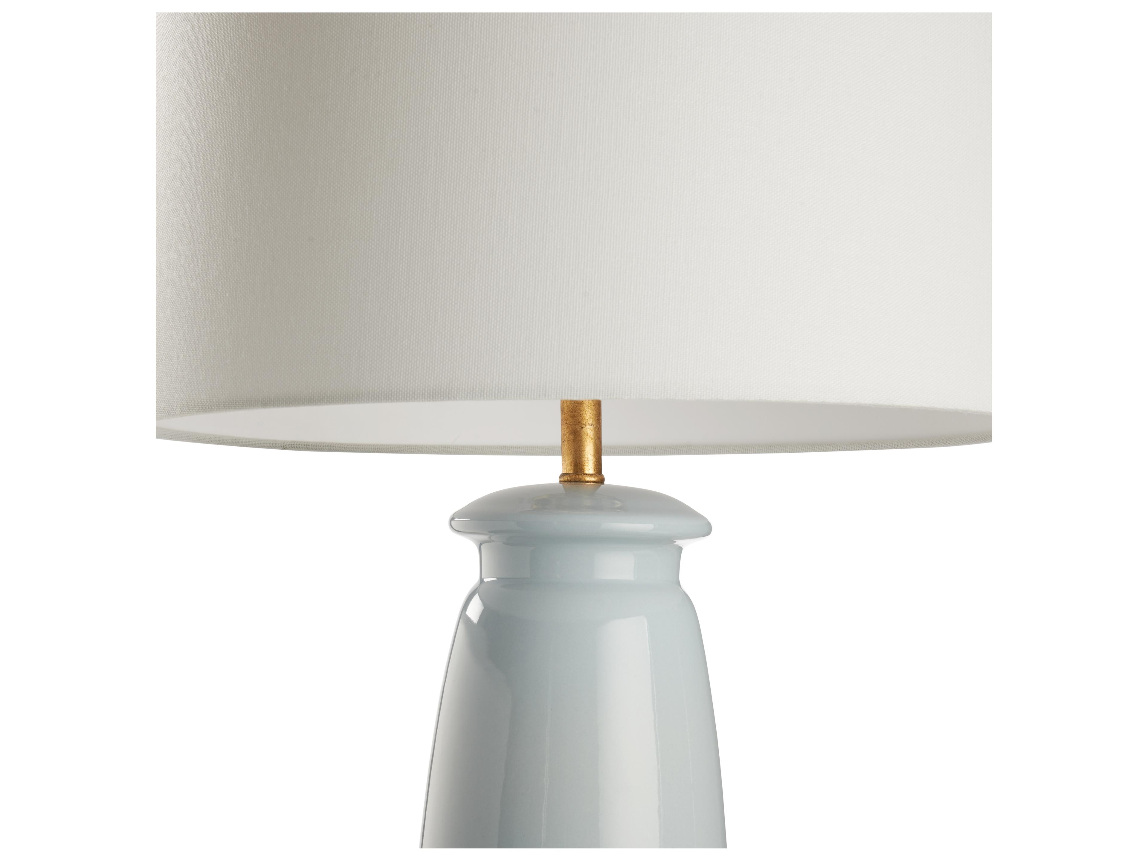 Chelsea House Jamie Merida Sleepy Hollow Glaze Gold Leaf Blue Table Lamp