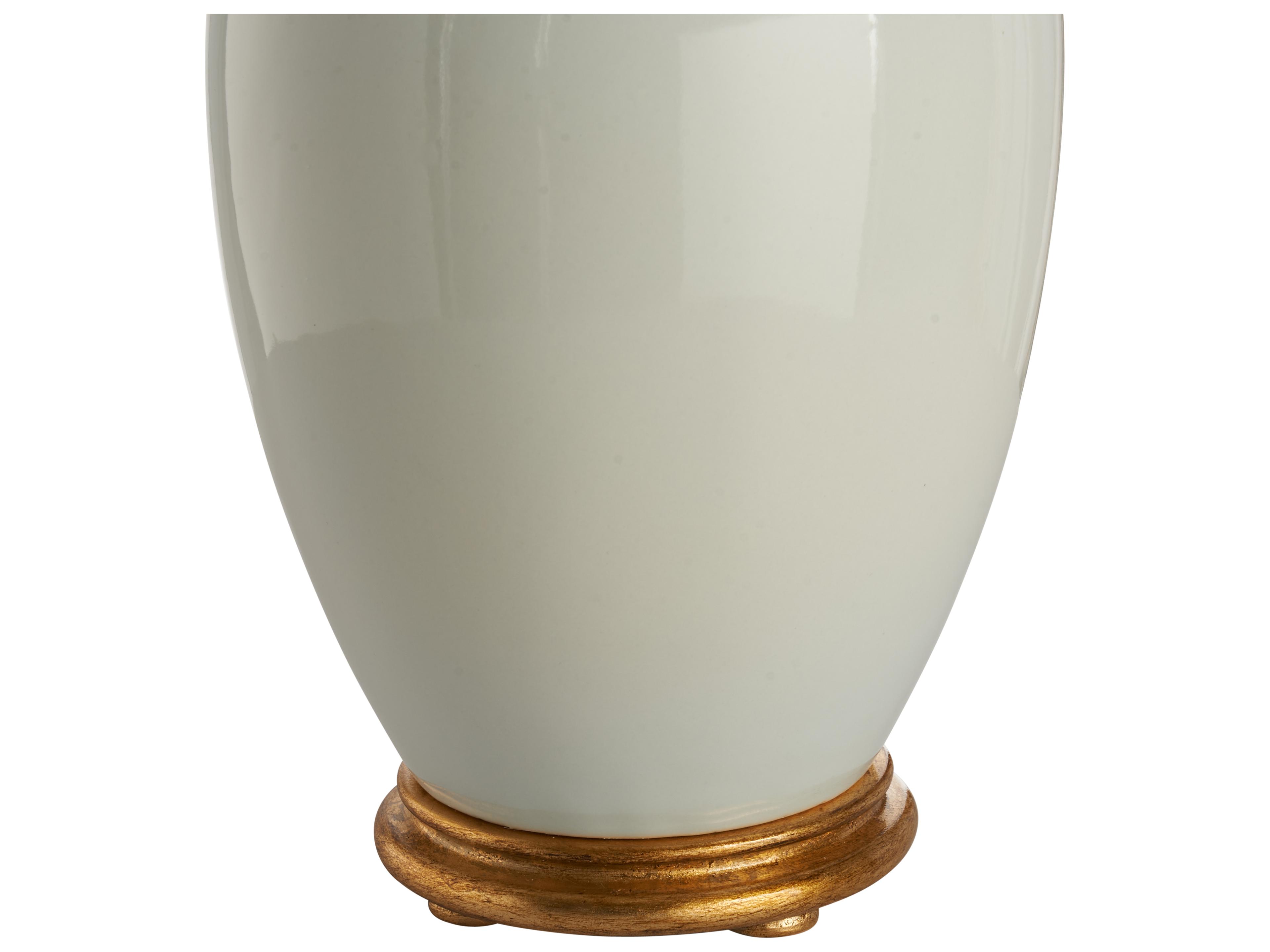 Chelsea House Jamie Merida Iceberg Glaze Gold Leaf Gray Table Lamp