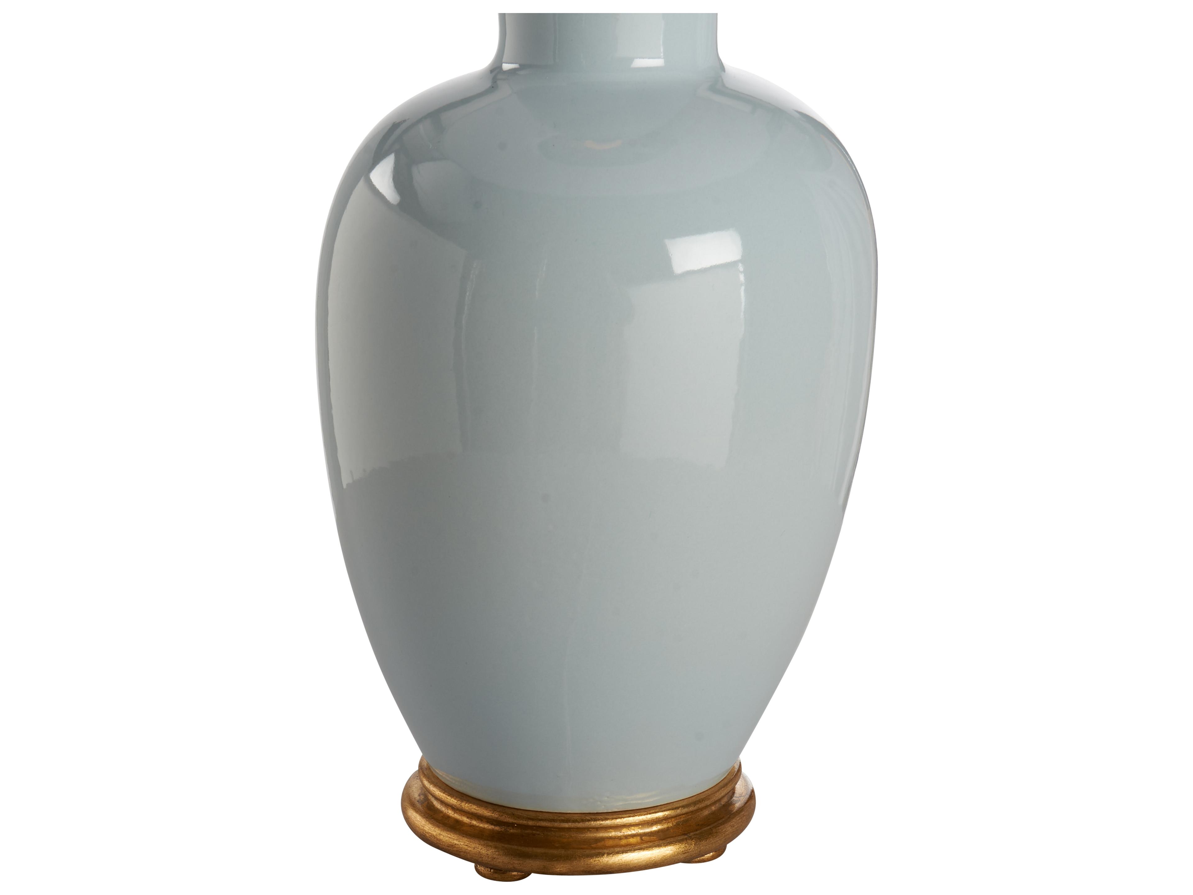 Chelsea House Jamie Merida Sleepy Hollow Glaze Gold Leaf Blue Table Lamp