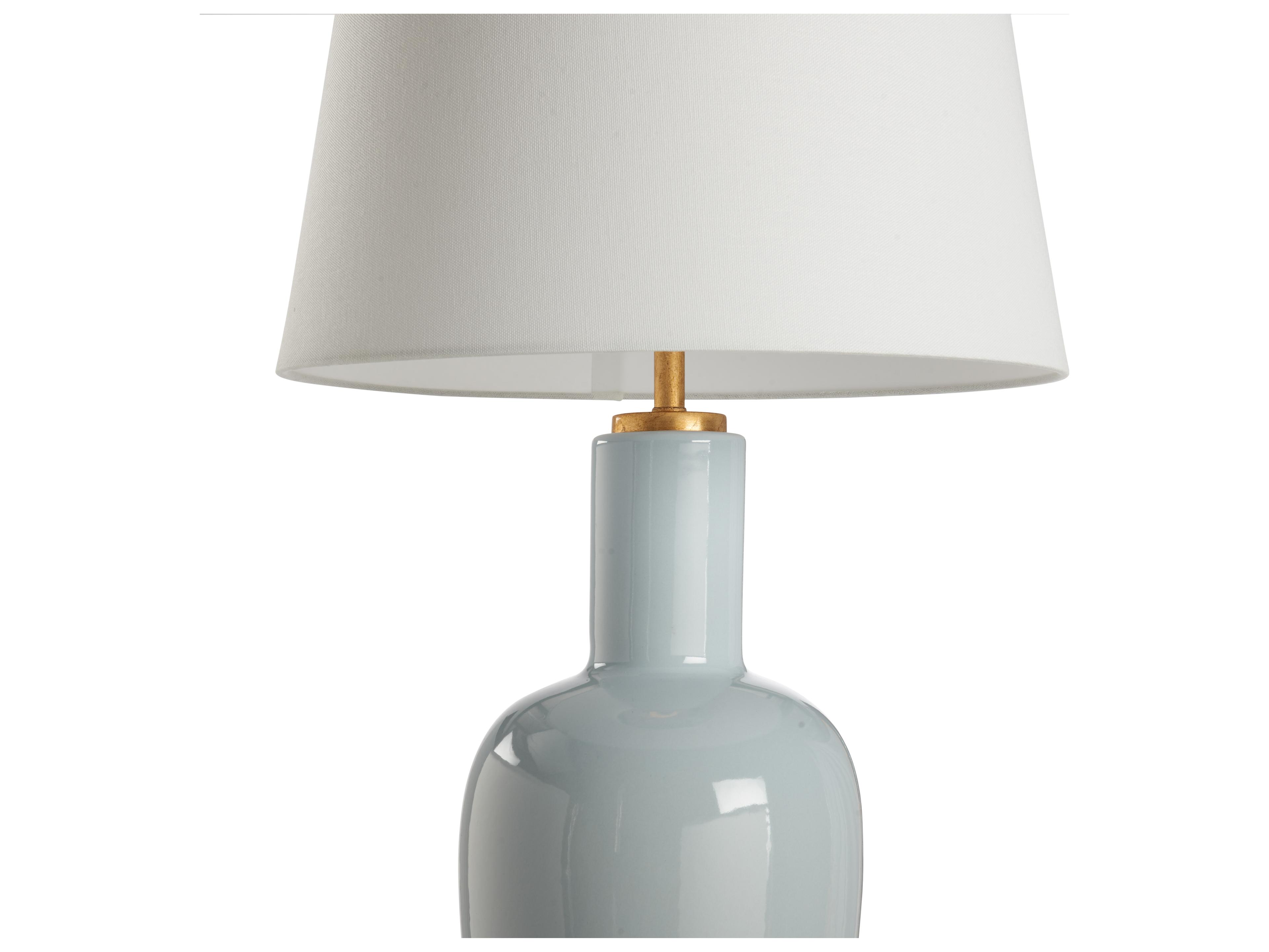 Chelsea House Jamie Merida Sleepy Hollow Glaze Gold Leaf Blue Table Lamp