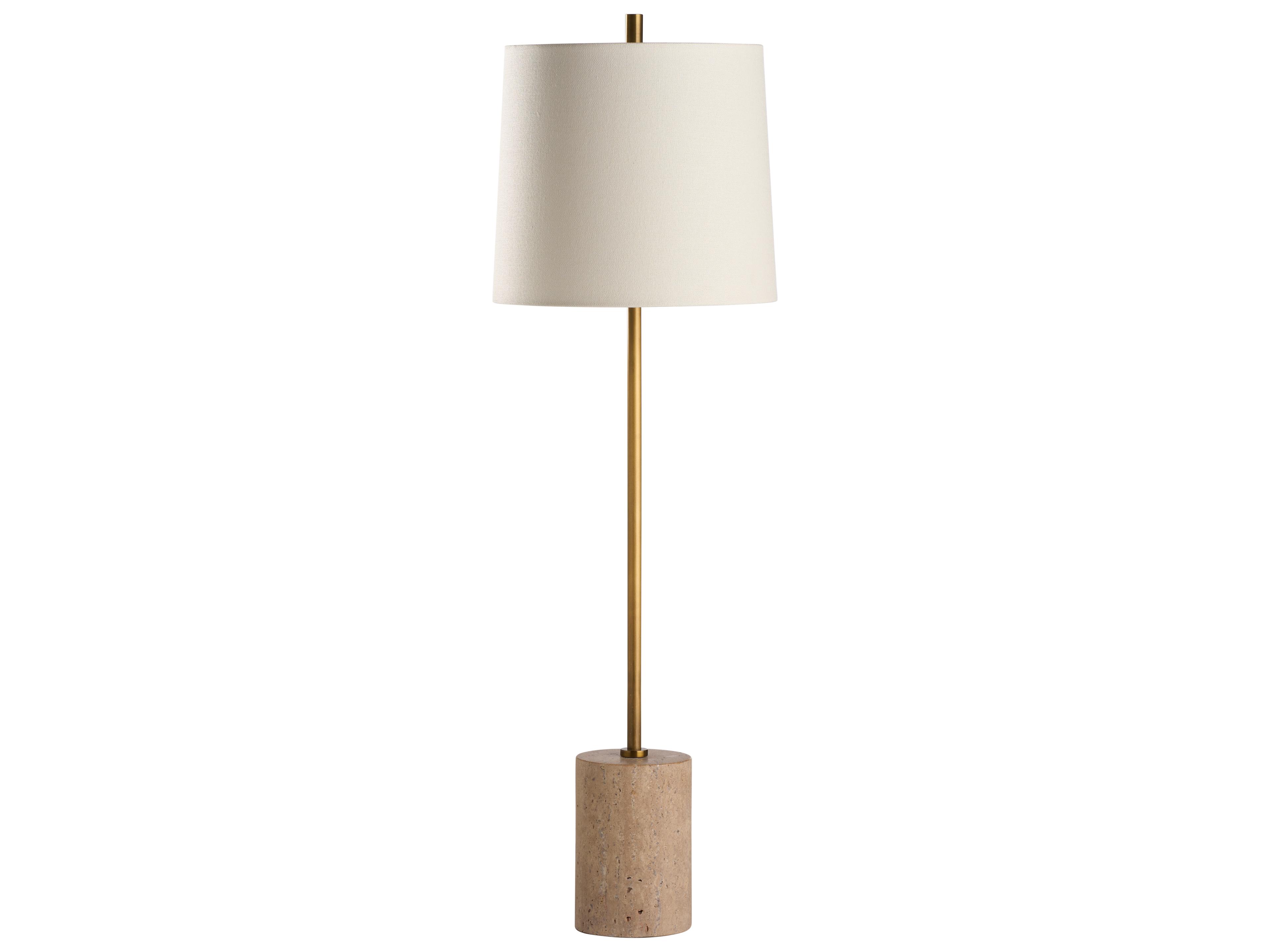 Chelsea House Jamie Merida Natural White Aged Brass Table Lamp