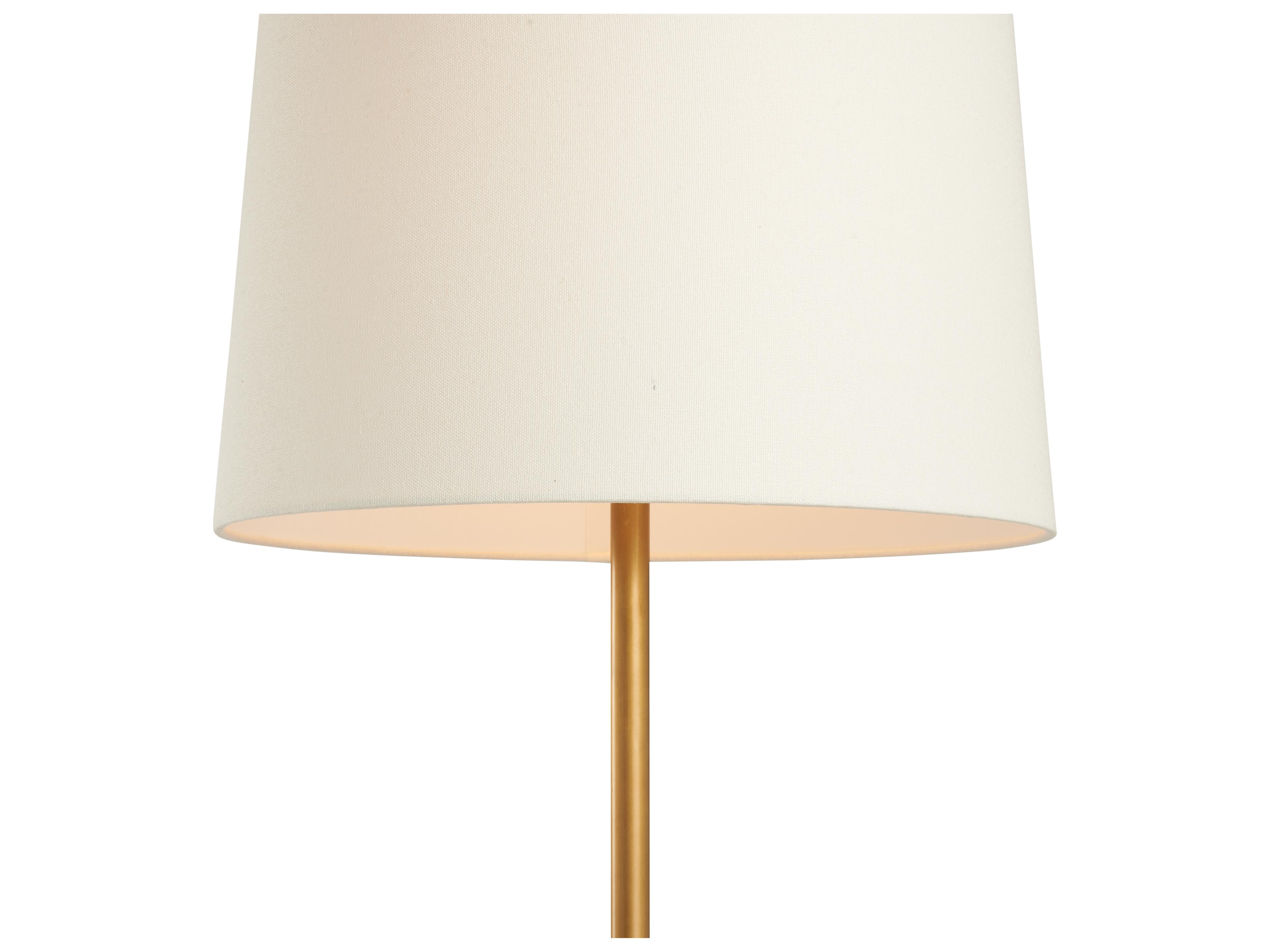 Chelsea House Jamie Merida Natural White Antique Brass Floor Lamp