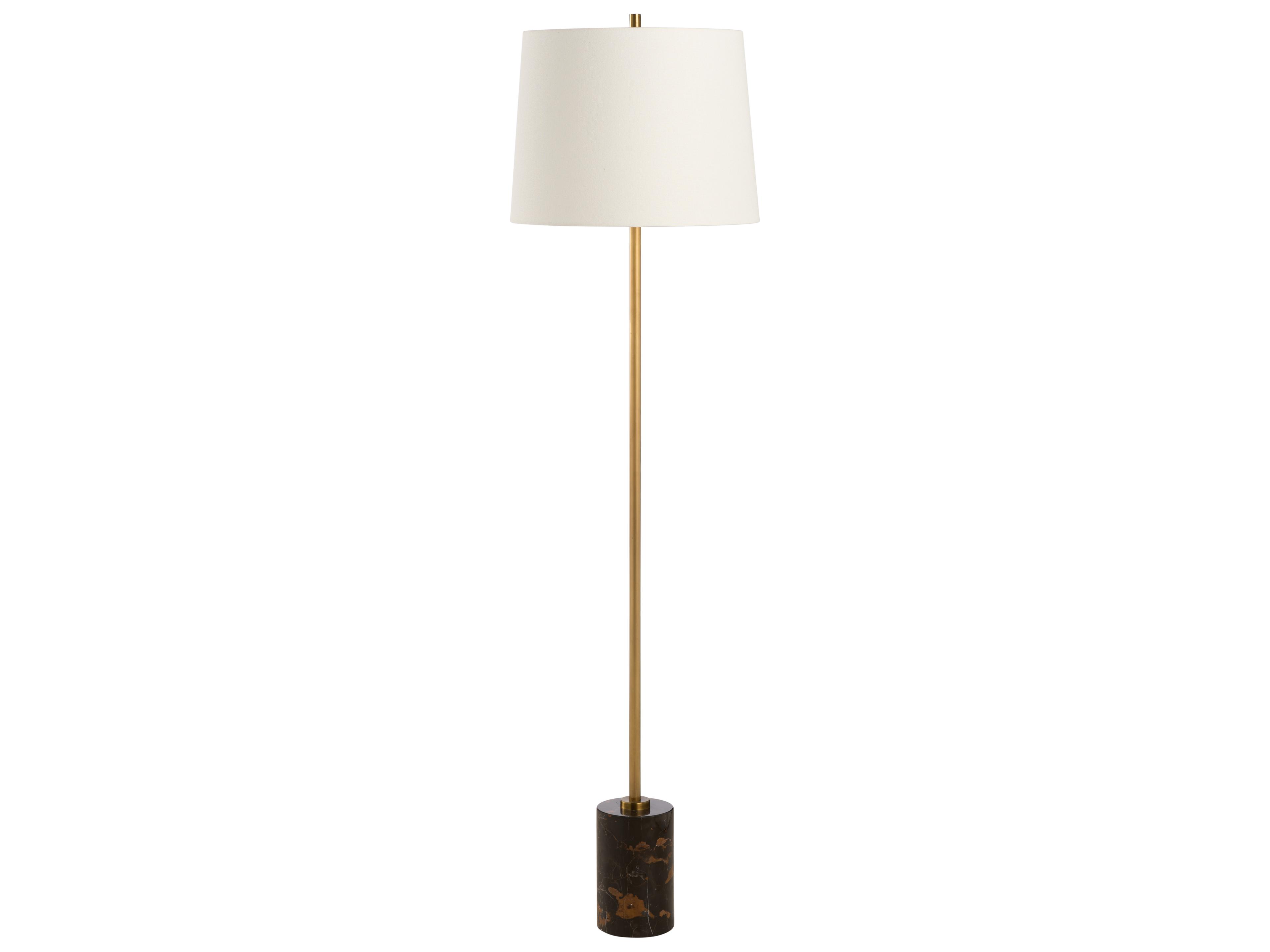 Chelsea House Natural Brown Antique Brass Floor Lamp