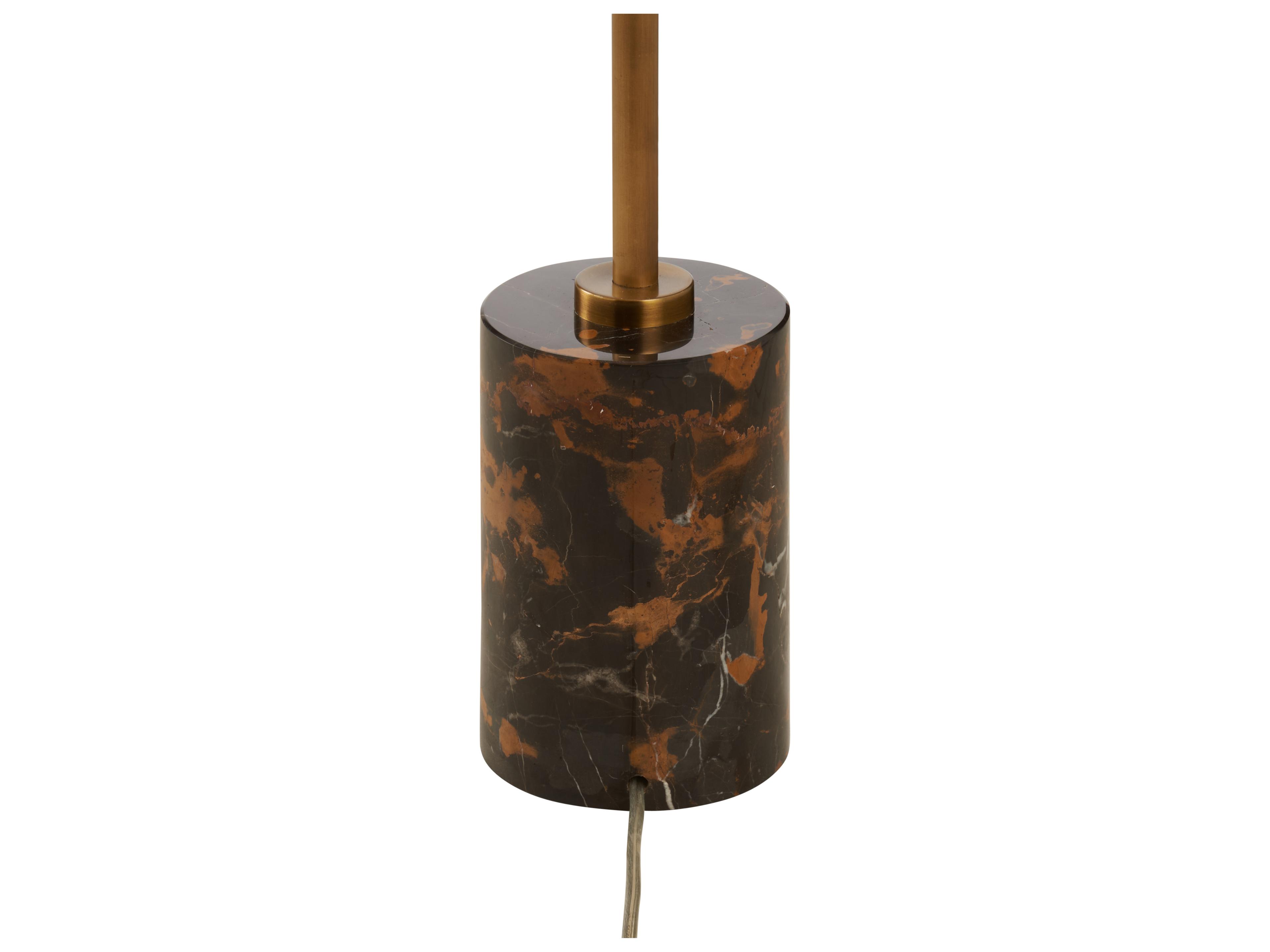 Chelsea House Natural Brown Antique Brass Floor Lamp