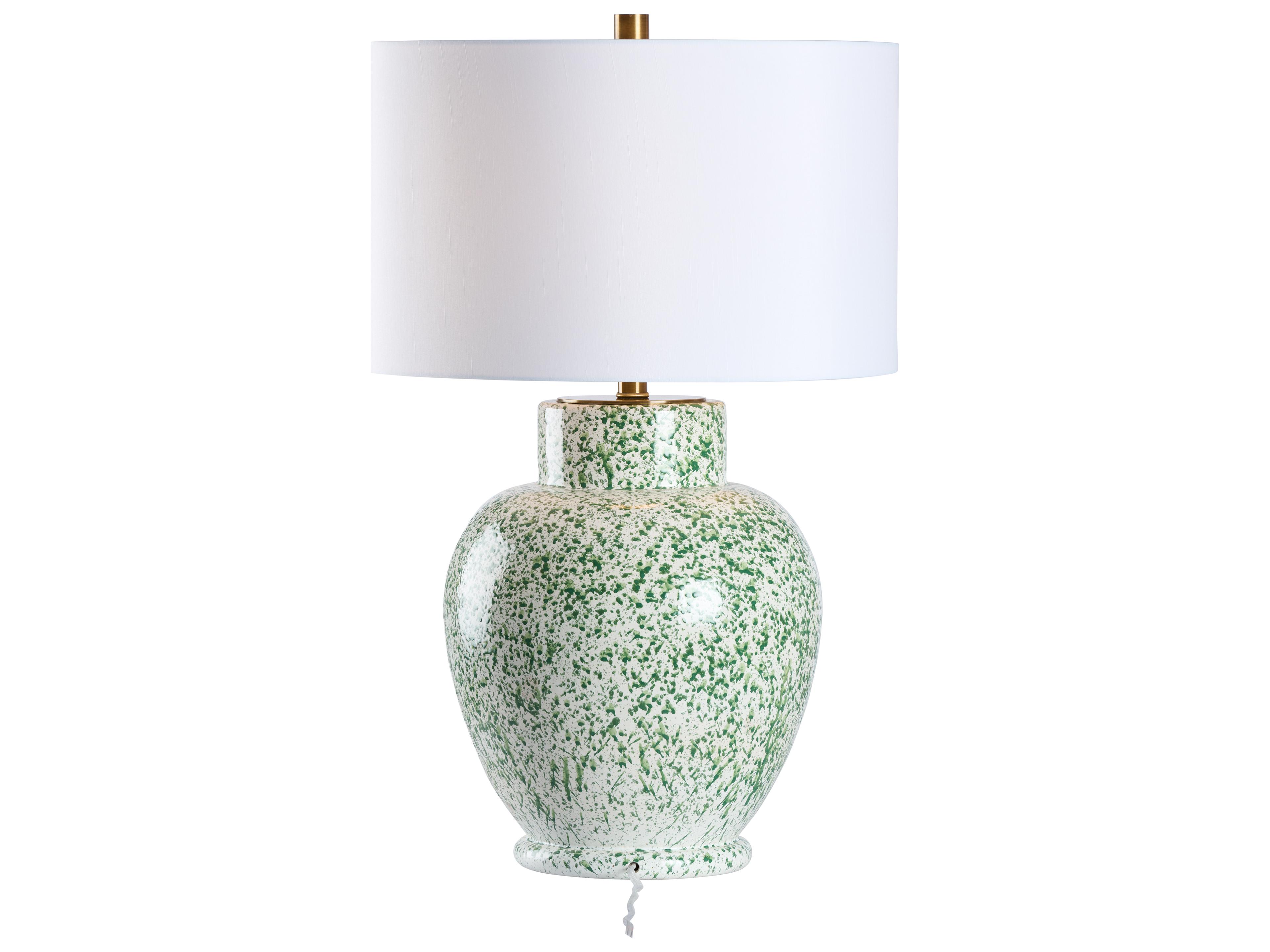 Chelsea House Shayla Copas Mottled White Green Glaze Table Lamp