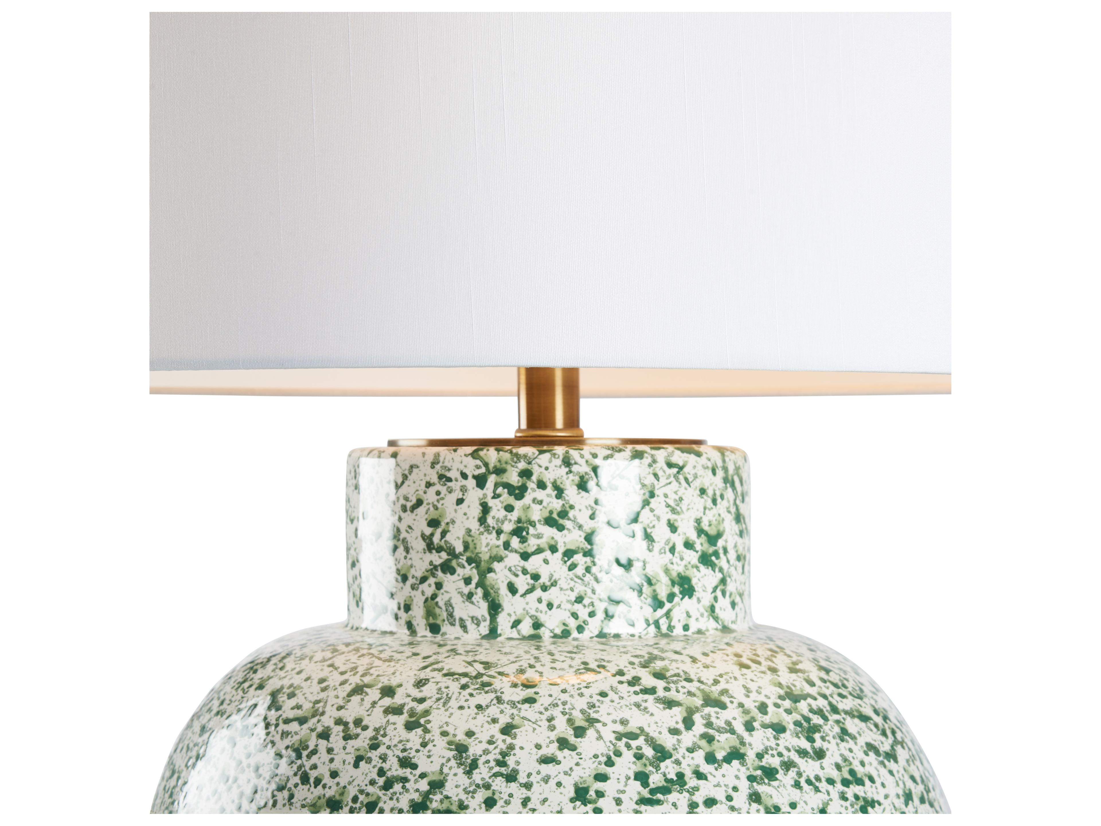 Chelsea House Shayla Copas Mottled White Green Glaze Table Lamp