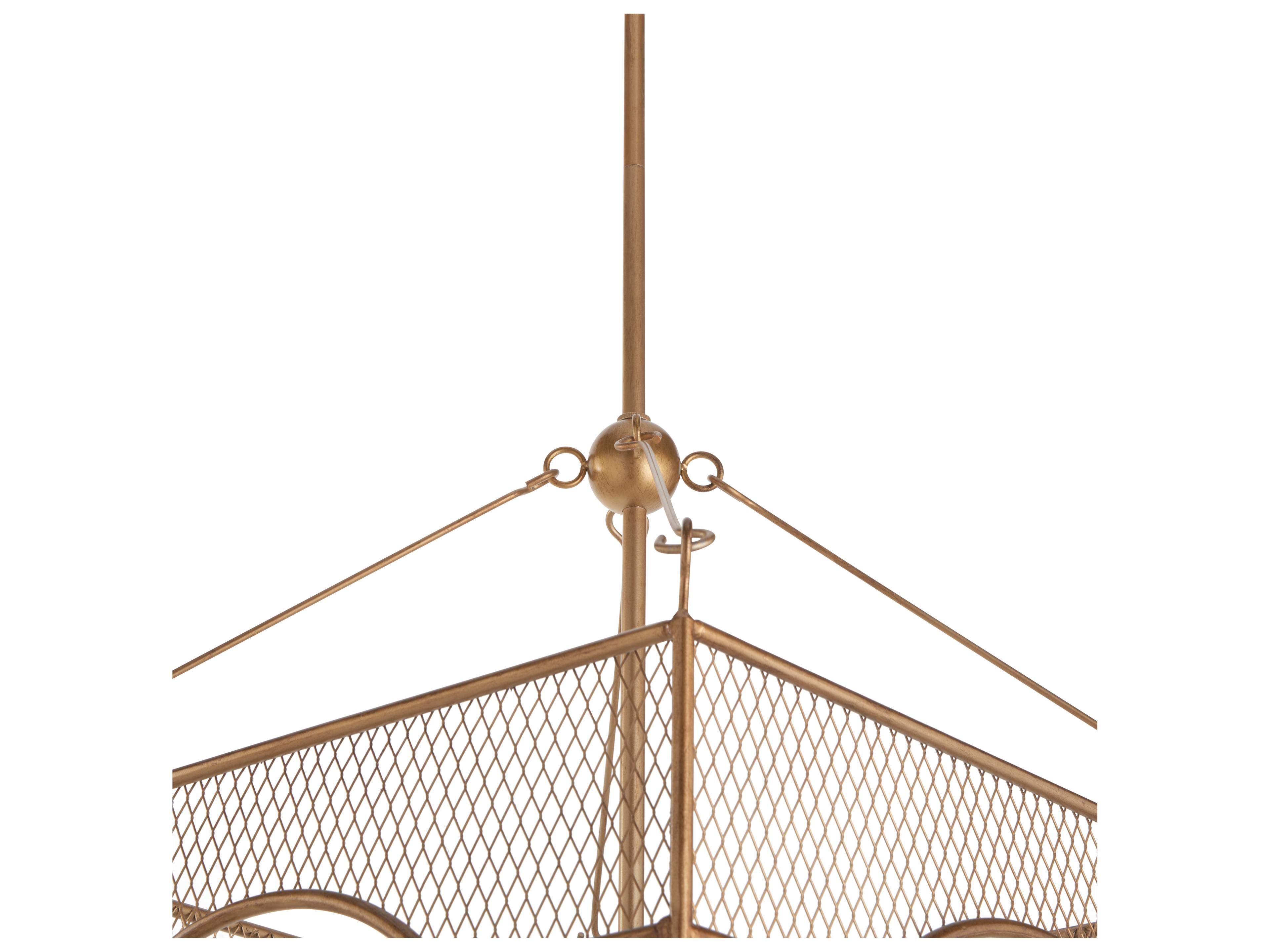 Chelsea House 1-Light Antique Brass White Lantern Pendant