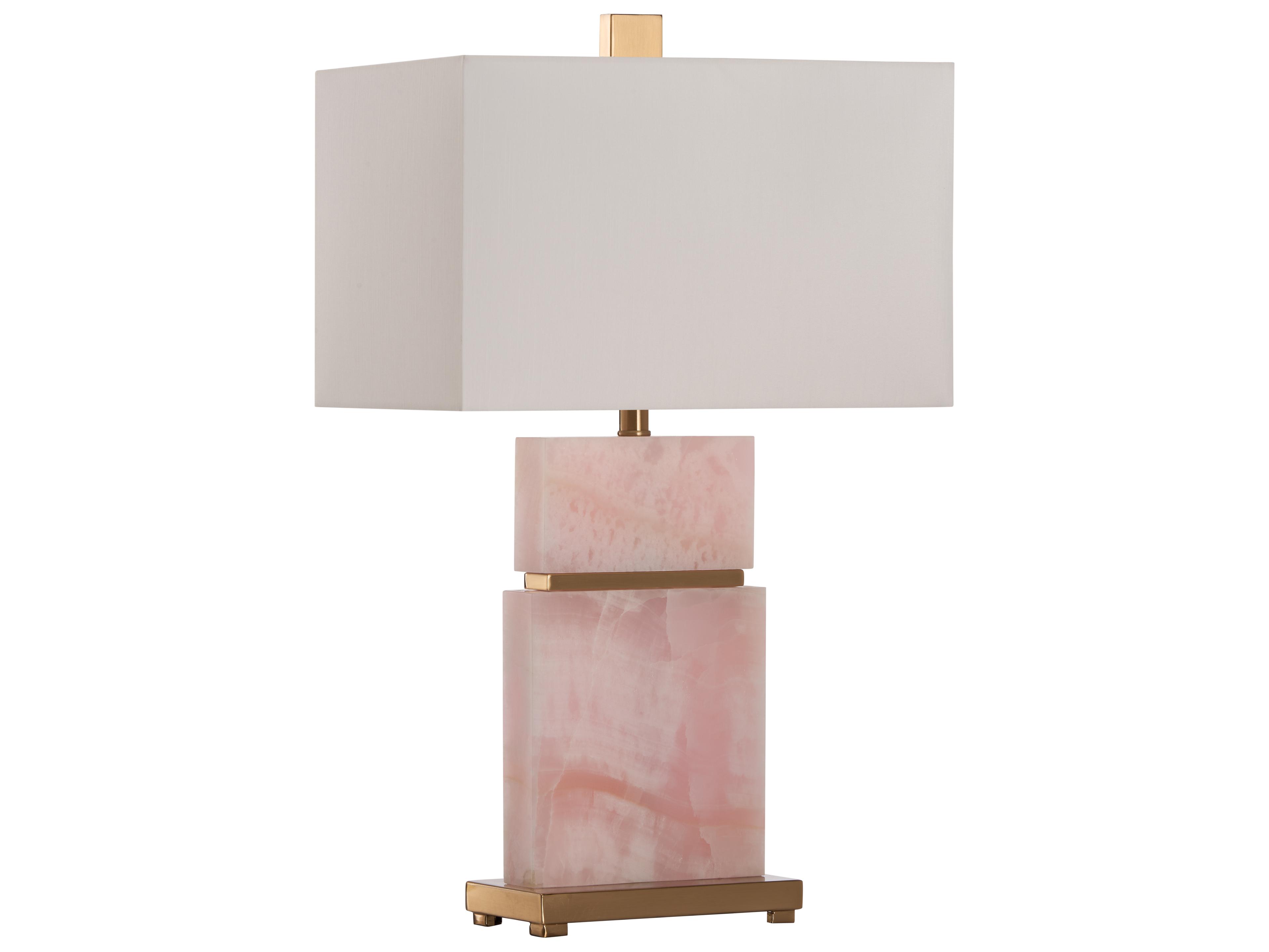 Chelsea House Shayla Copas Natural Pink Antique Brass Table Lamp