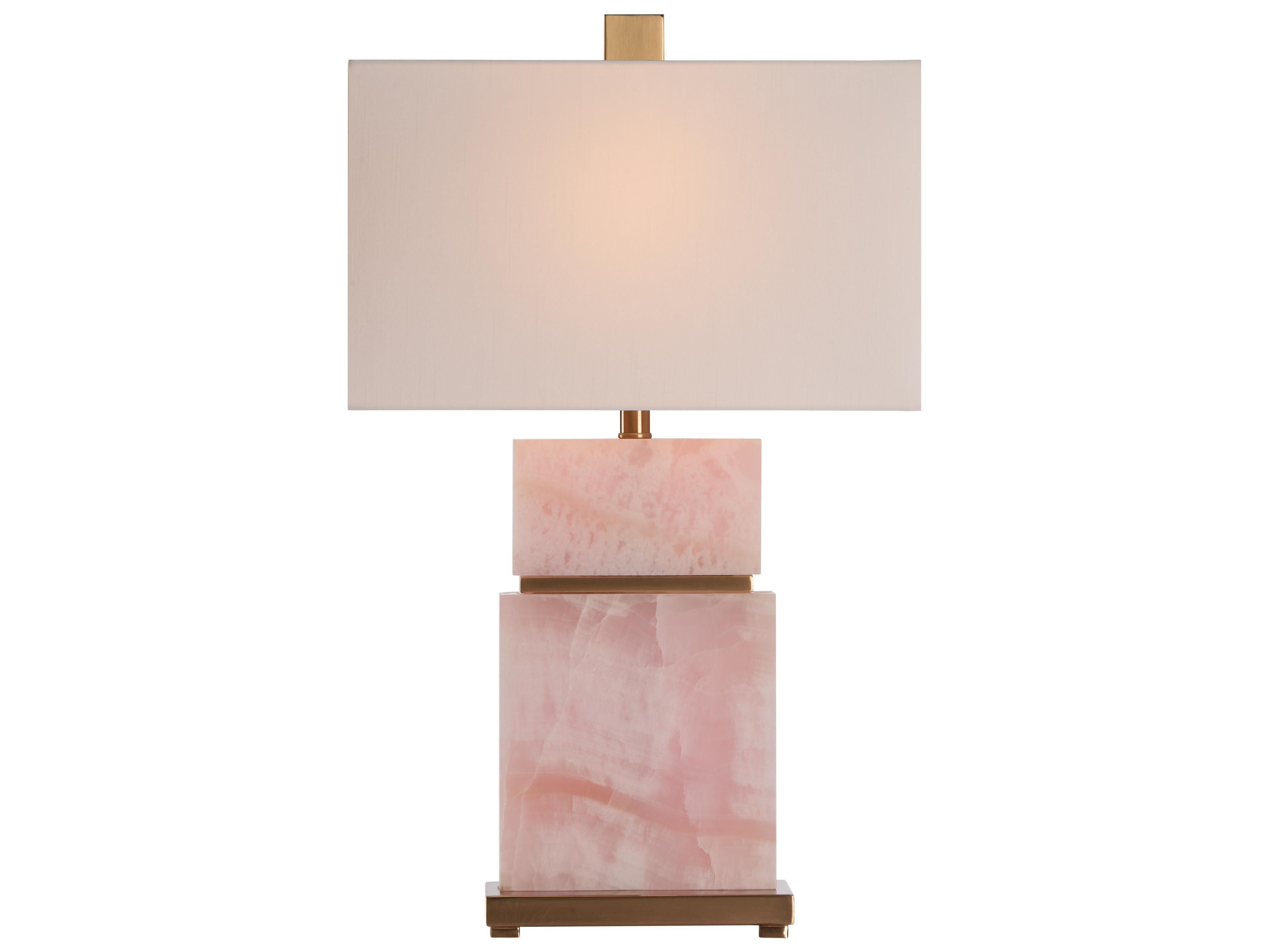 Chelsea House Shayla Copas Natural Pink Antique Brass Table Lamp