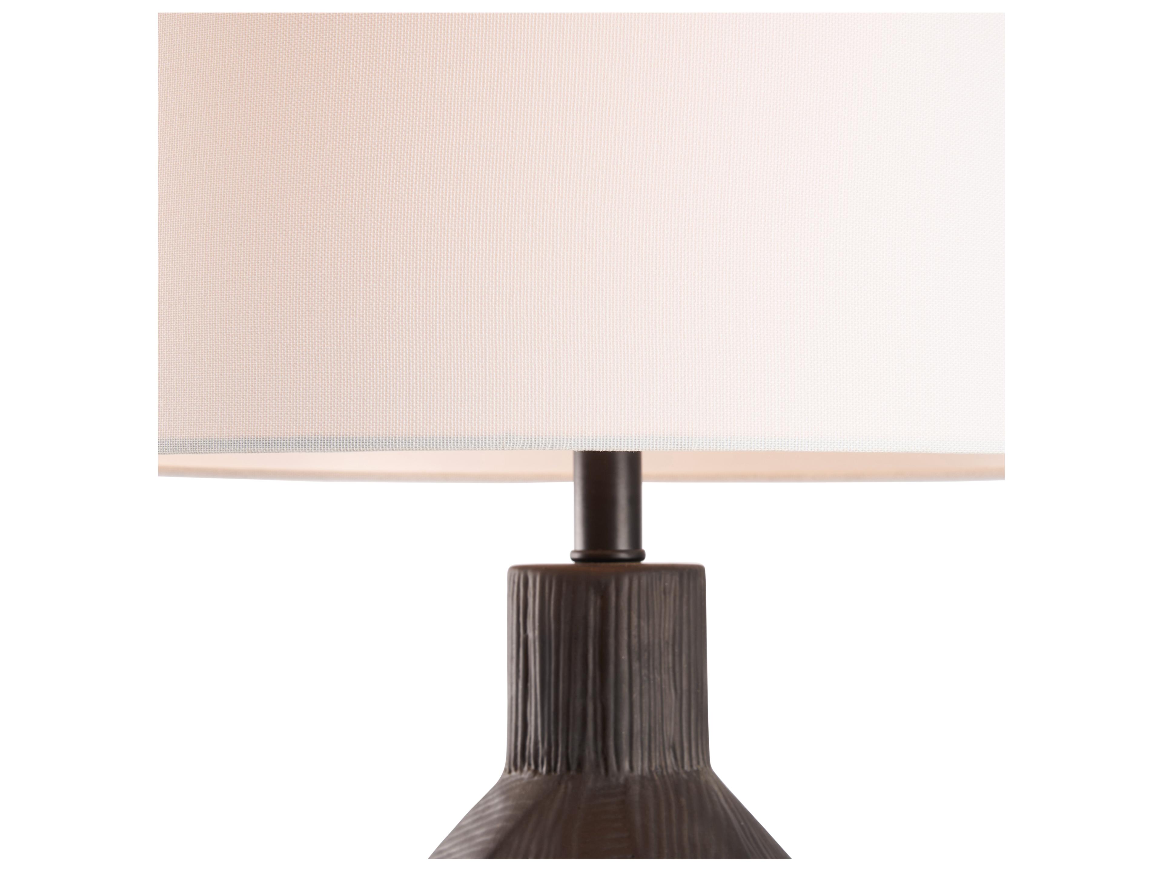 Chelsea House Town Square Matte Black Glaze Clear Table Lamp