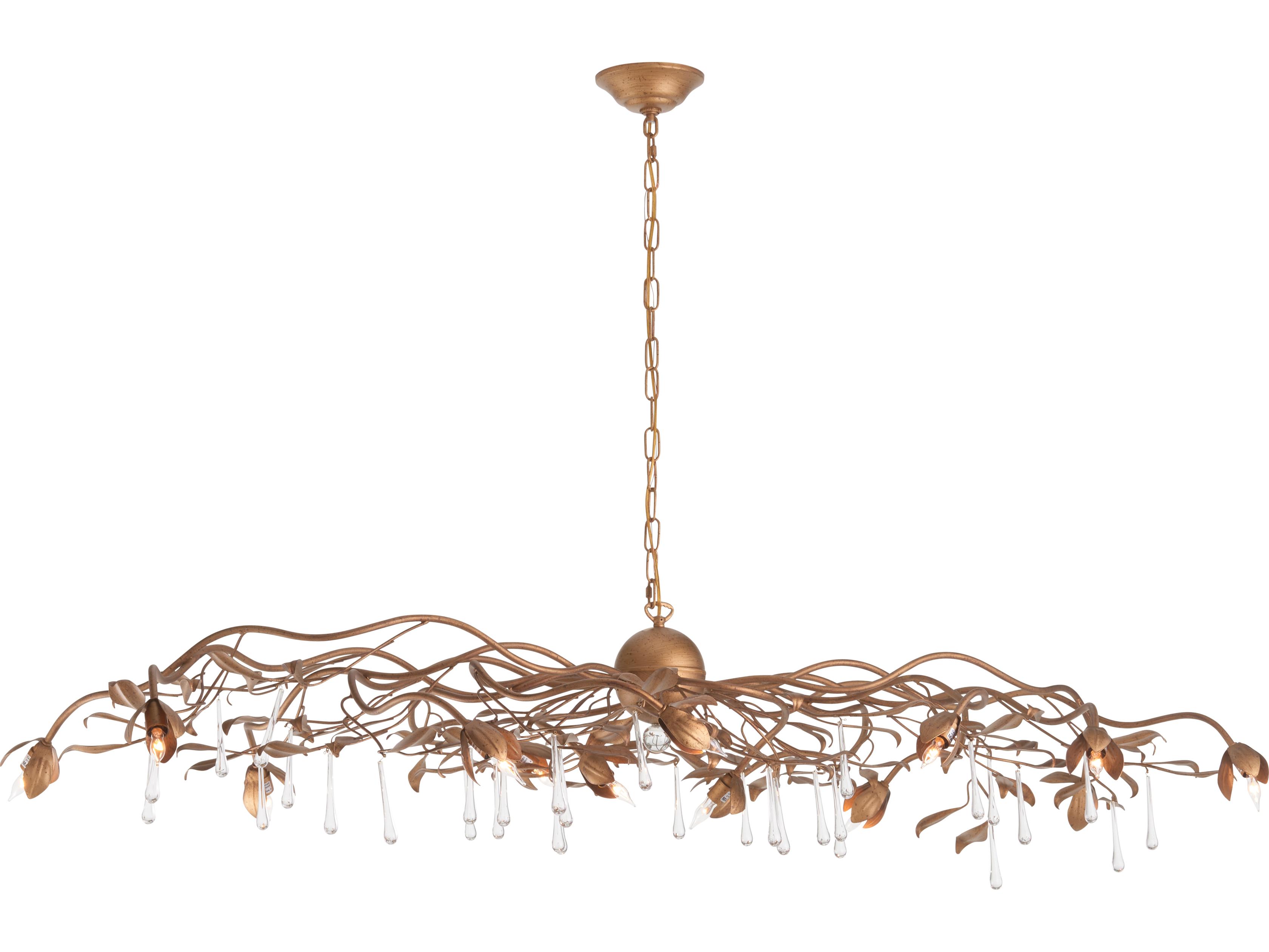 Chelsea House Lisa Kahn 14-Light Antique Gold Brass Chandelier