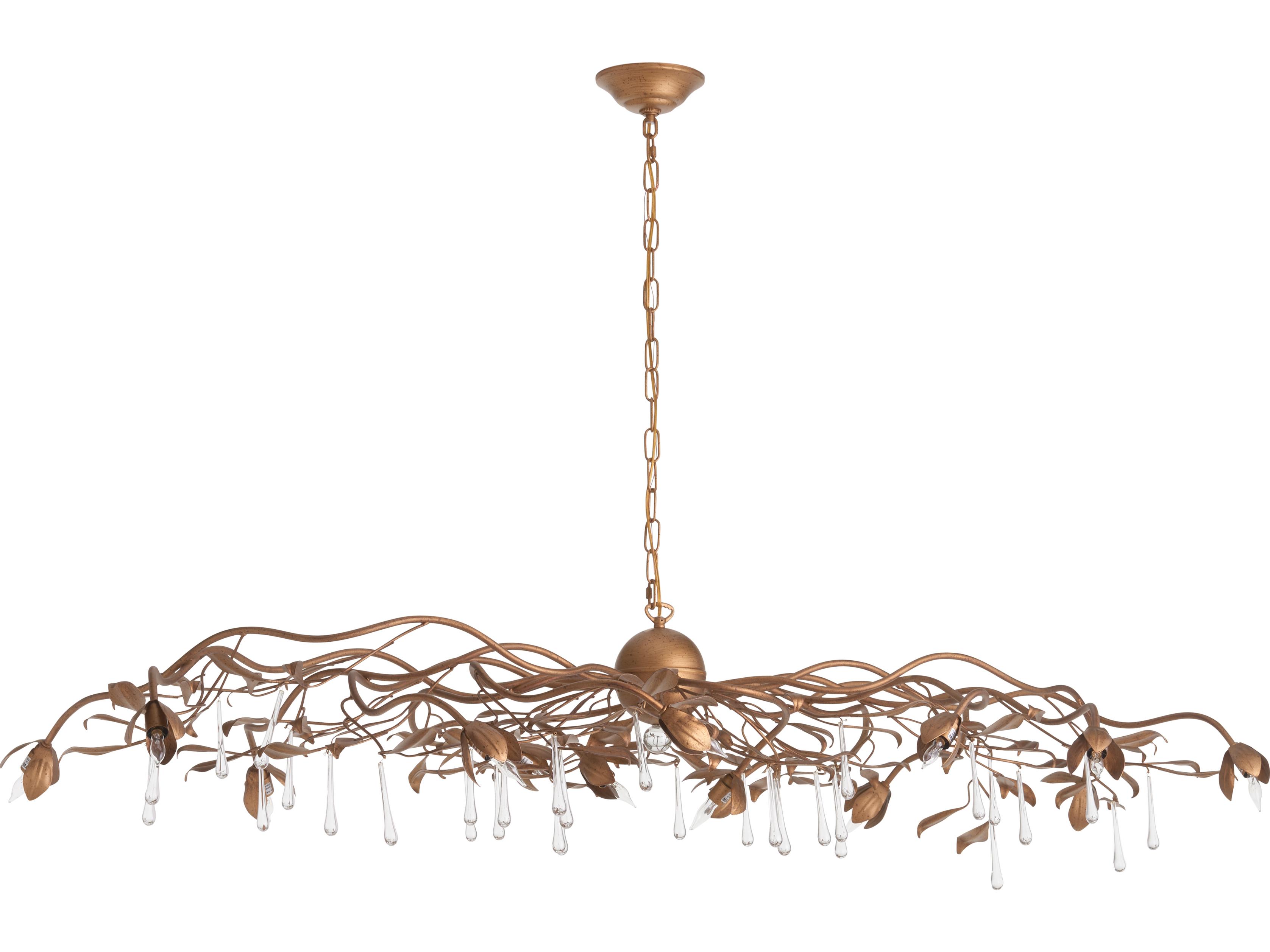 Chelsea House Lisa Kahn 14-Light Antique Gold Brass Chandelier