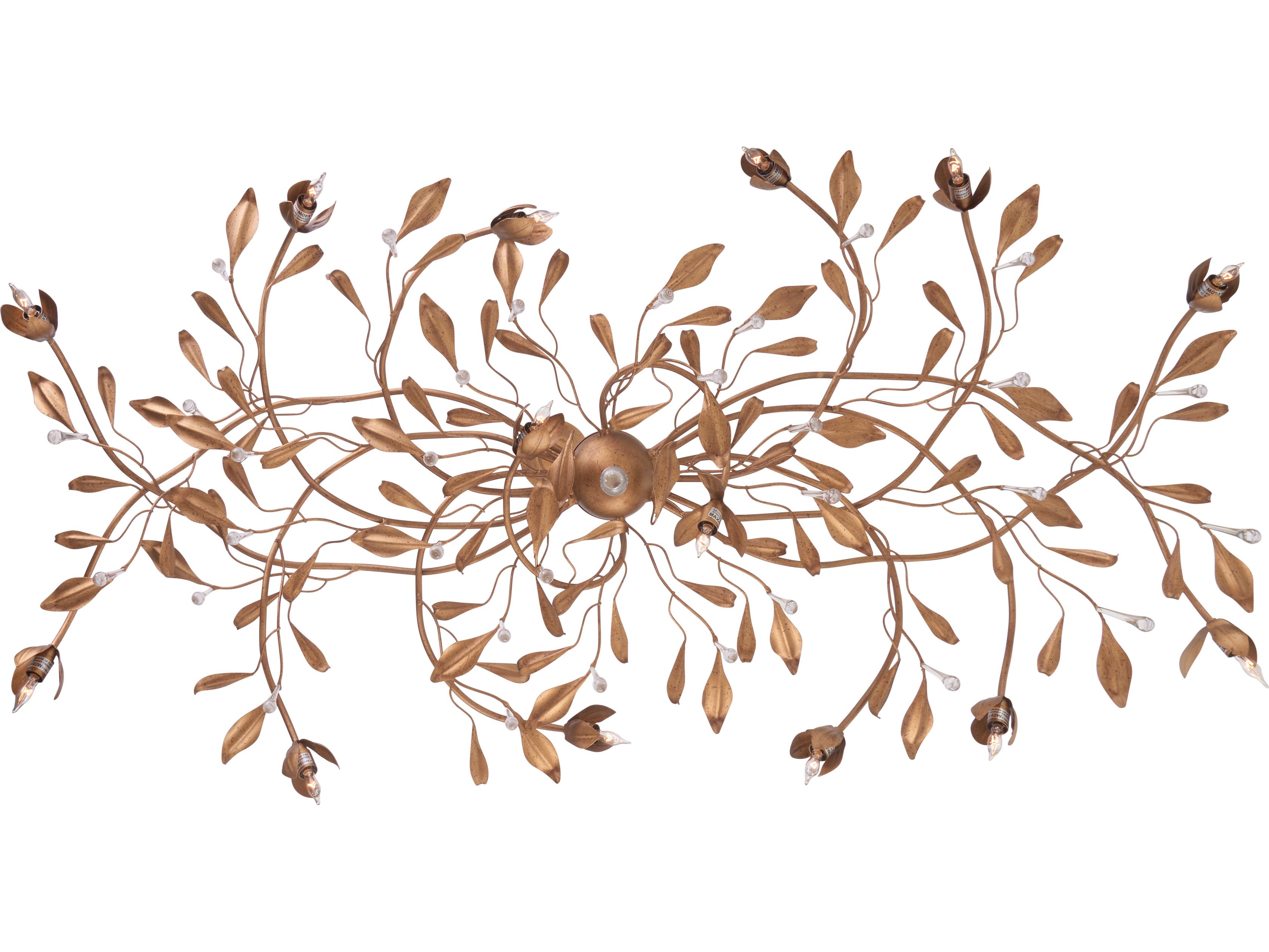 Chelsea House Lisa Kahn 14-Light Antique Gold Brass Chandelier