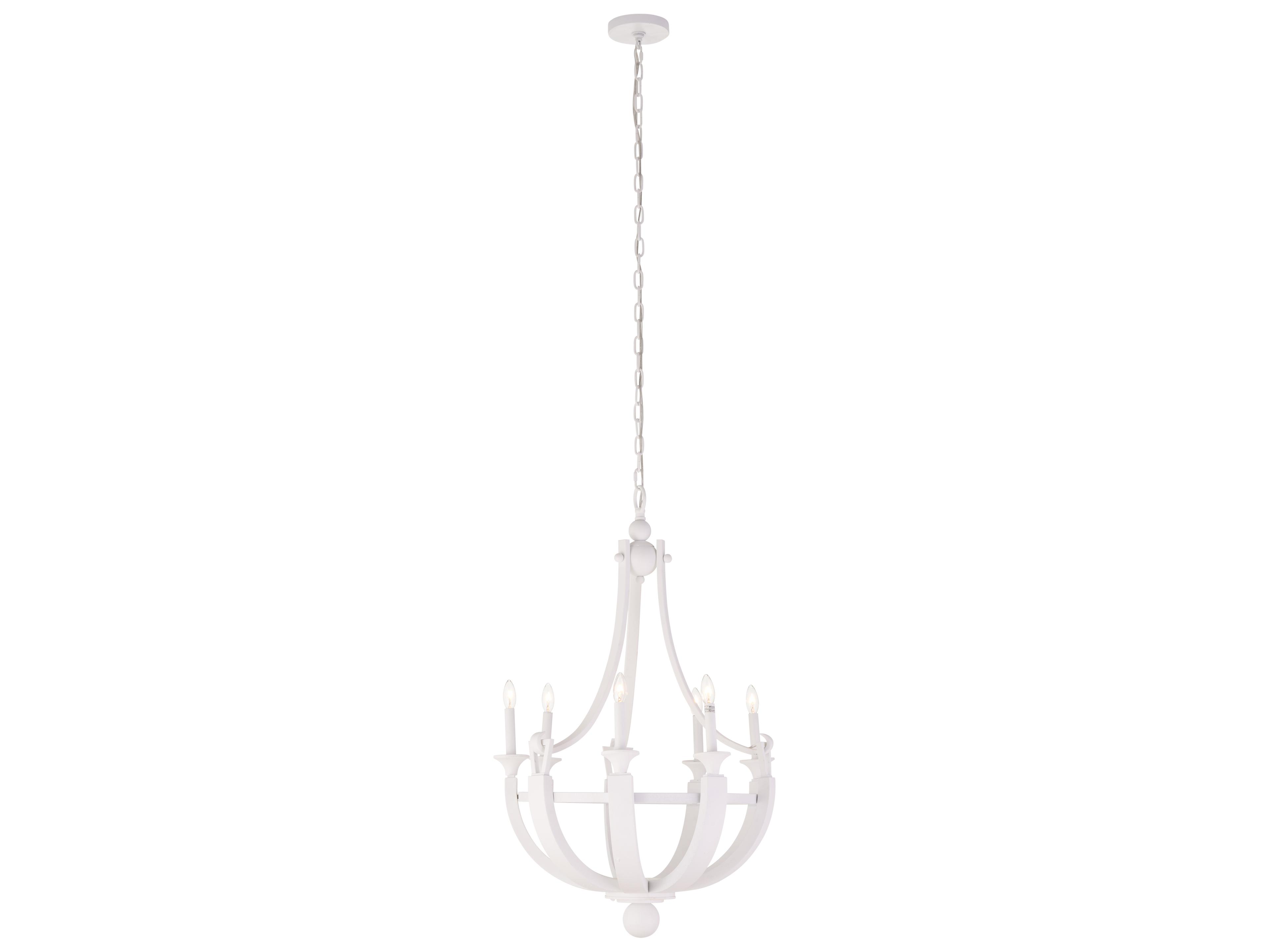Chelsea House Jamie Merida 8-Light White Plaster Candelabra Chandelier