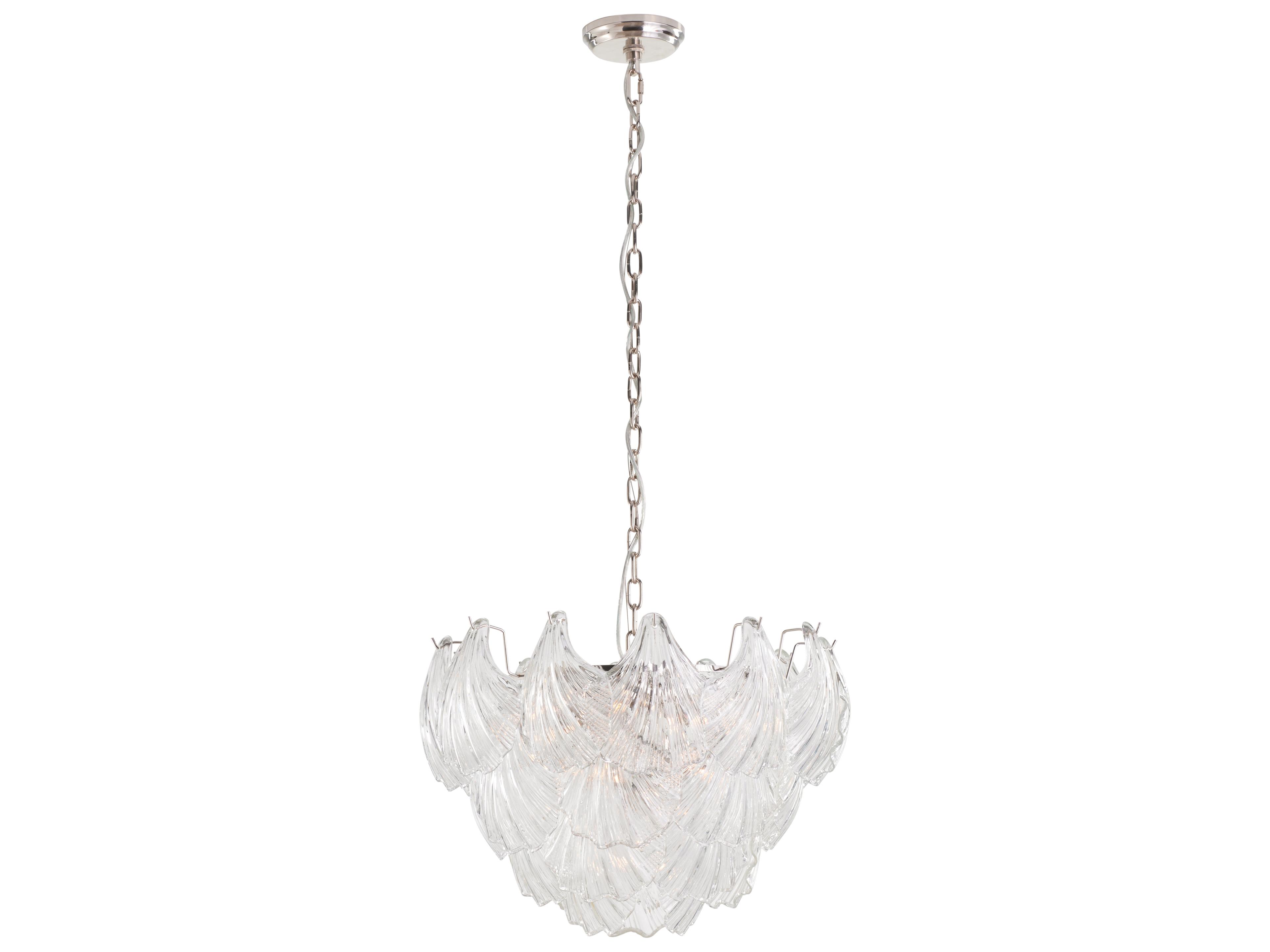 Chelsea House Jamie Merida 9-Light Polished Nickel Clear Bowl Chandelier